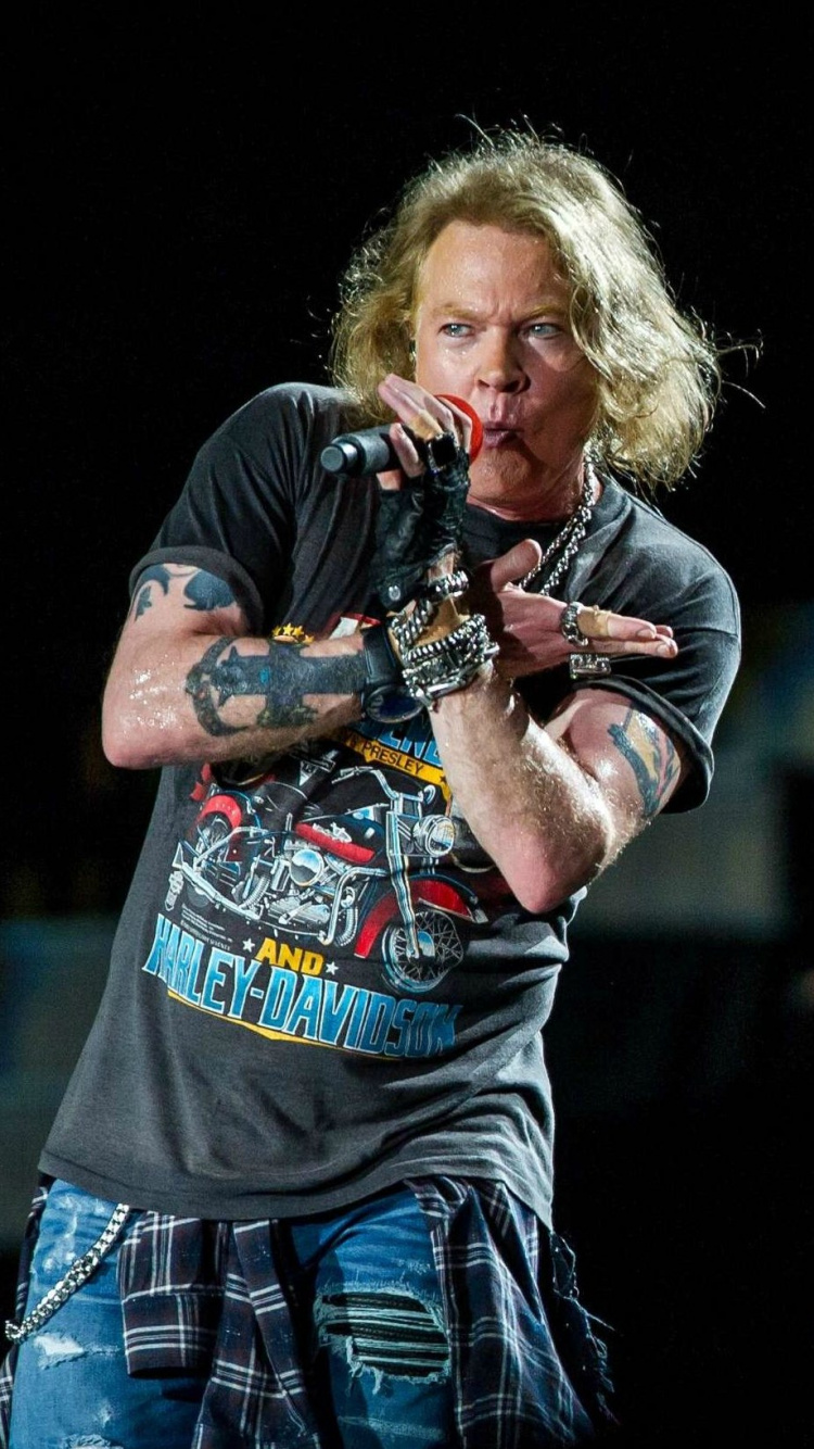 No en Esta Vida Gira, Guns N Roses, Concierto, Guitarra, el Guitarrista. Wallpaper in 750x1334 Resolution