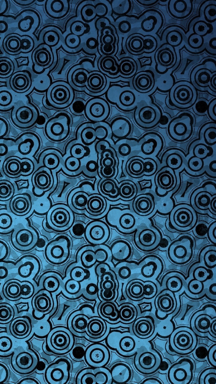 Blue and Black Abstract Painting. Wallpaper in 750x1334 Resolution