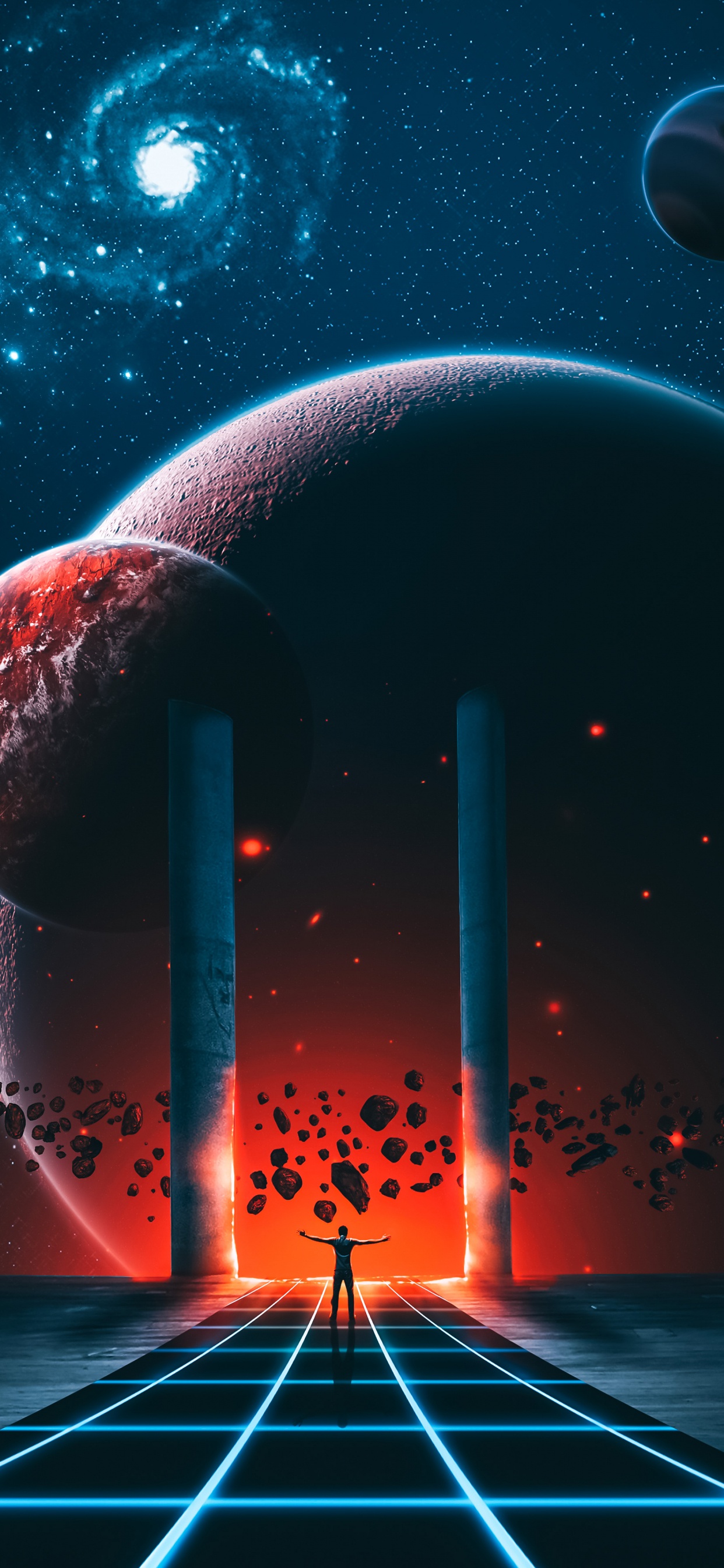 Galaxie, Affiche, Displate, Univers, Art. Wallpaper in 1242x2688 Resolution