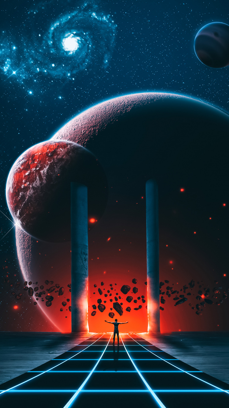 Galaxy, Poster, Displate, Universe, Art. Wallpaper in 750x1334 Resolution