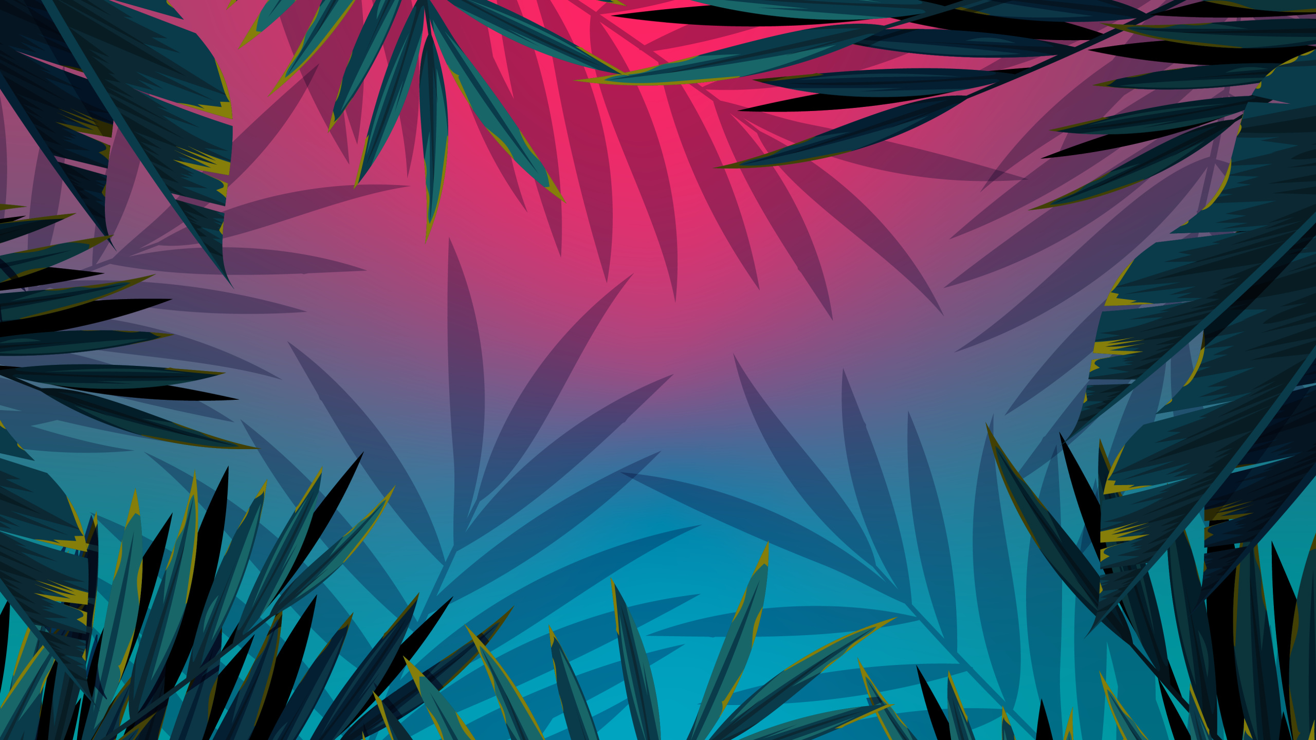 Palms, Leaf, Aesthetics, Tree, Removable. Wallpaper in 2560x1440 Resolution