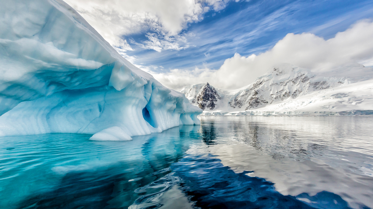 冰山, 极地冰盖, 性质, 冰川, 海冰的 壁纸 1280x720 允许