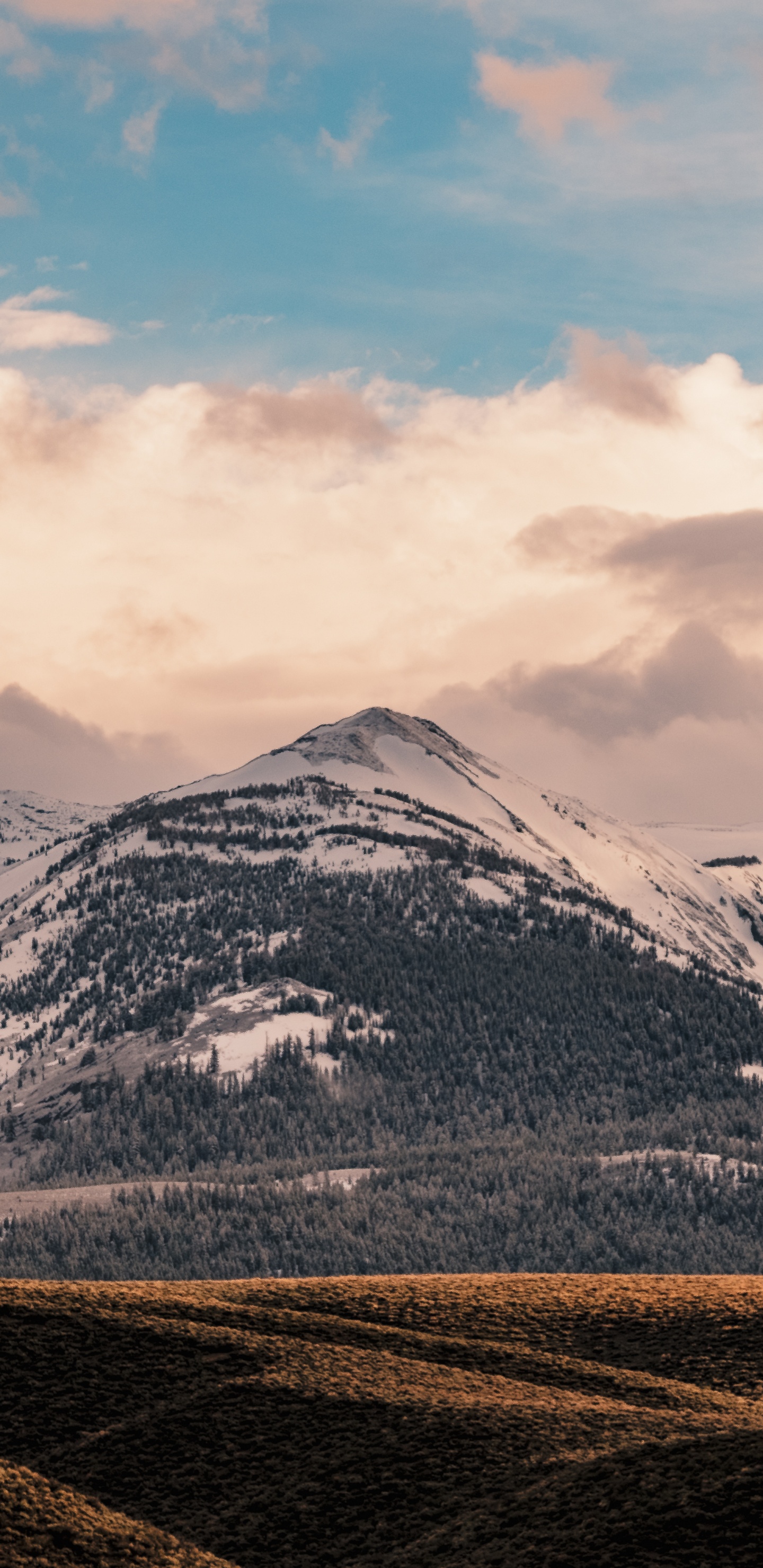 Mountainous Landforms, Mountain, Highland, Mountain Range, Cloud. Wallpaper in 1440x2960 Resolution