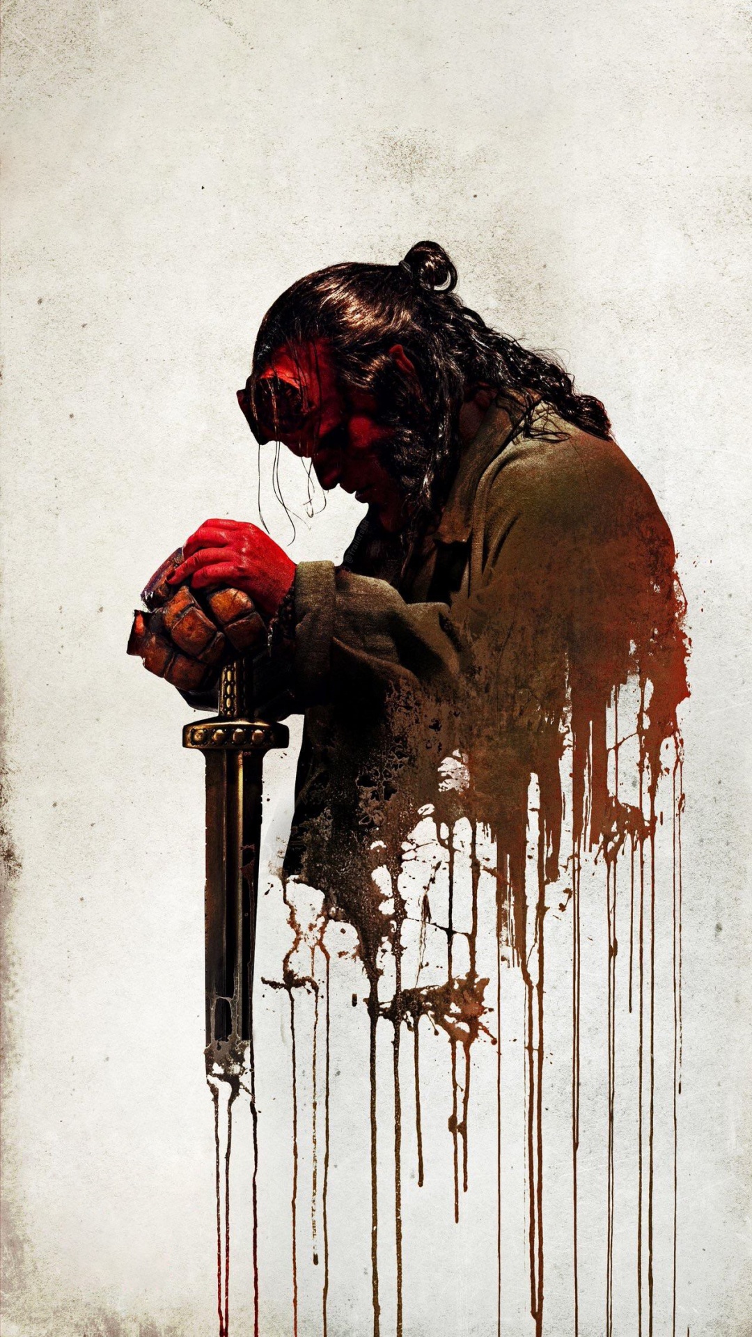 Illustration, Hellboy, Zeichnung, DVD, Farbe. Wallpaper in 1080x1920 Resolution