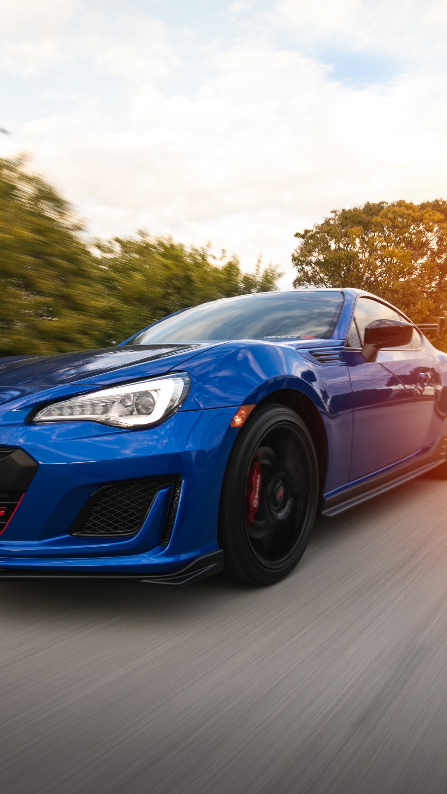 斯巴鲁brz, 斯巴鲁, 保险杠, 滚动的, 天空 壁纸 1440x2560 允许