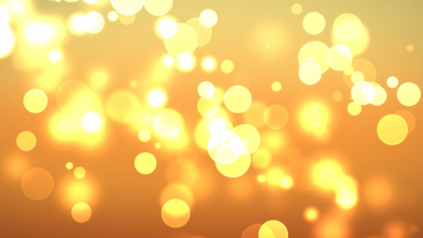 Orange and Yellow Bokeh Lights. Wallpaper in 1366x768 Resolution