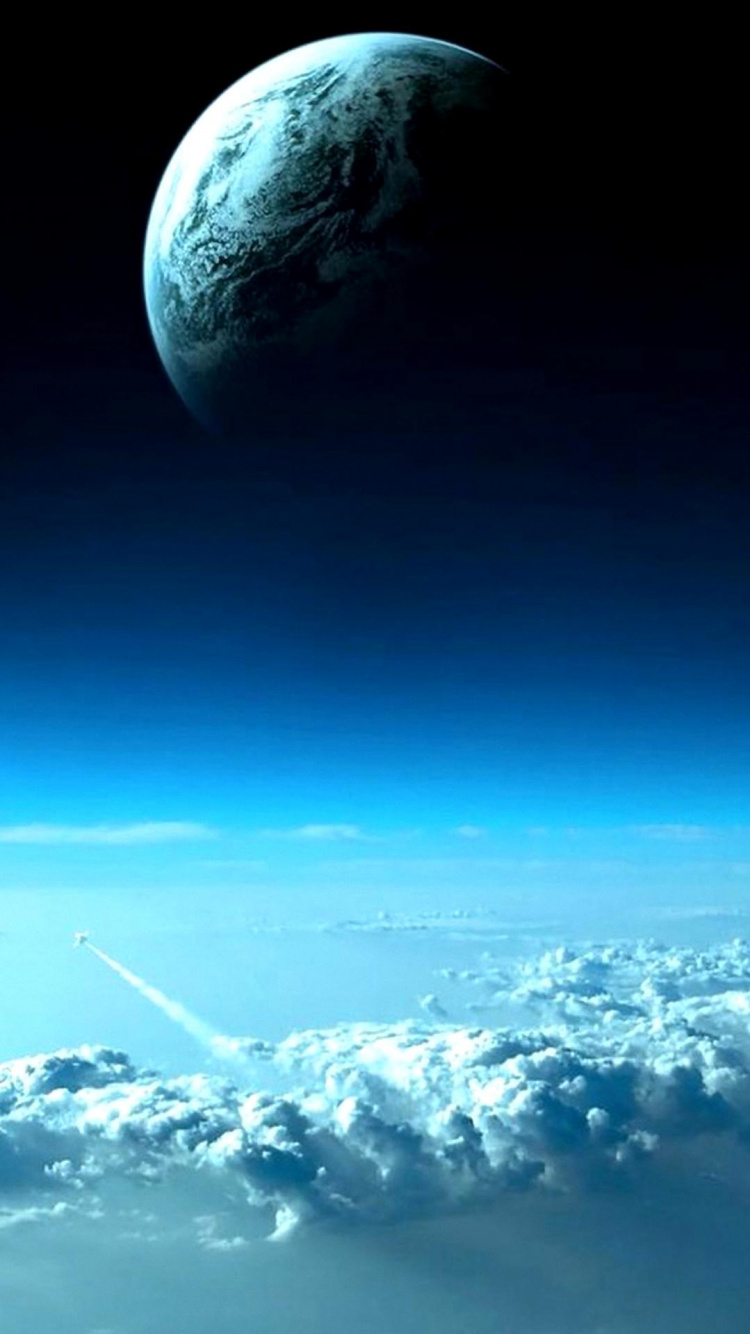 气氛, 地平线, 冷静, 安宁, 积云 壁纸 750x1334 允许