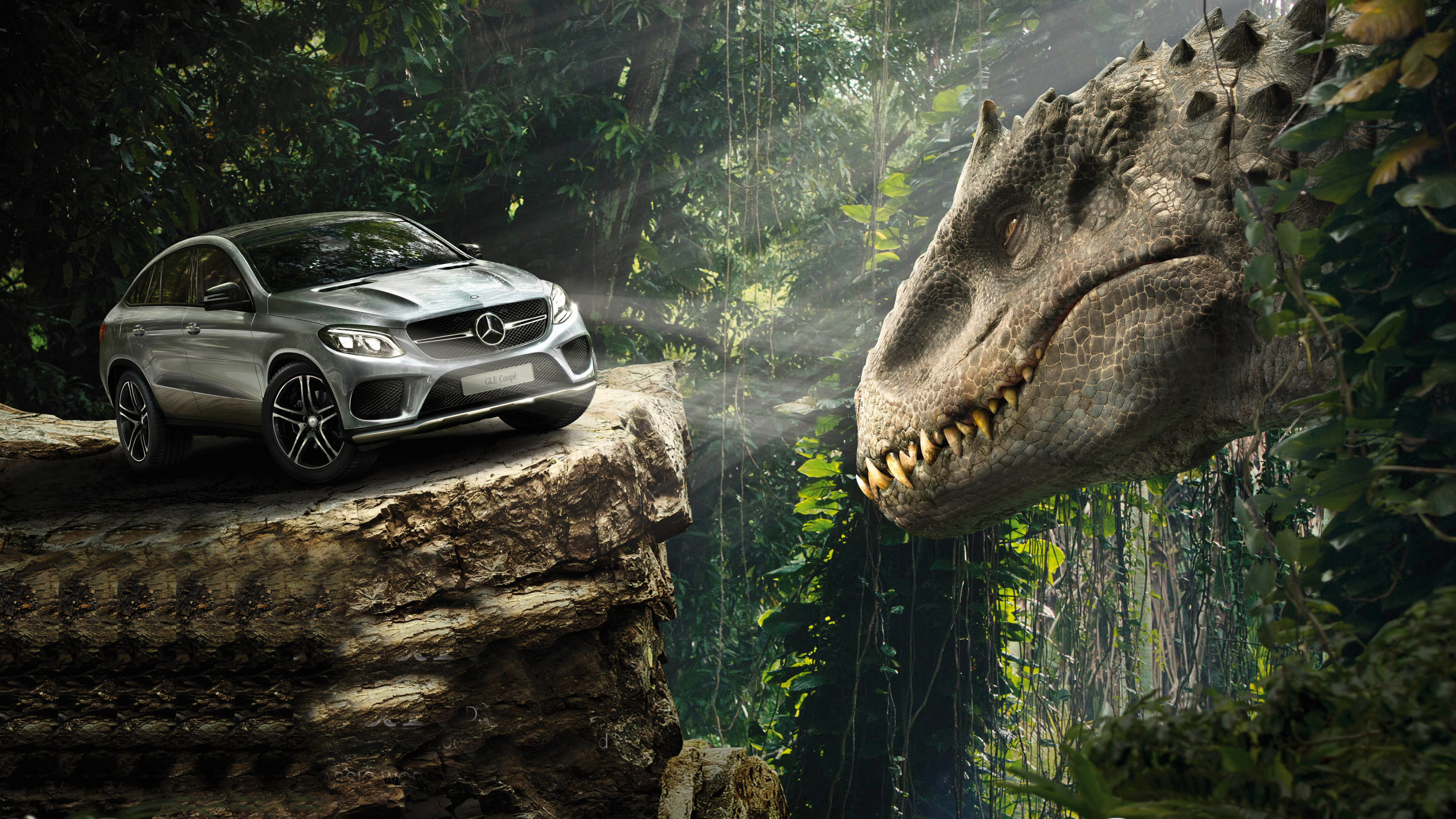 Grey Car Parked on Grey Rock. Wallpaper in 3840x2160 Resolution