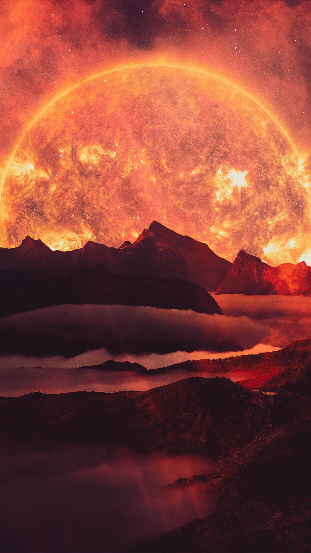 气氛, 余辉, 自然环境, 自然景观, 高地 壁纸 1080x1920 允许