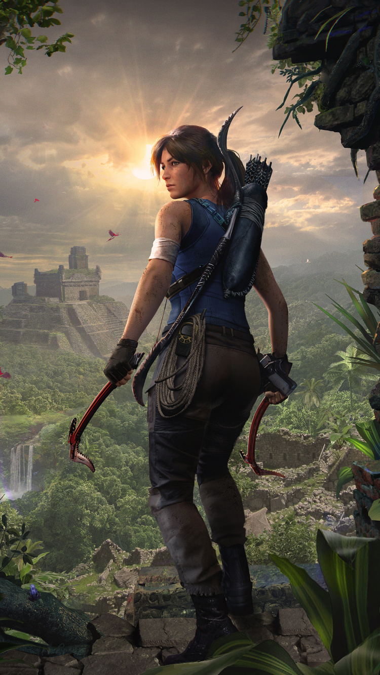 Shadow of The Tomb Raider, Tomb Raider, Lara Croft, Square Enix, Google Stadia. Wallpaper in 750x1334 Resolution