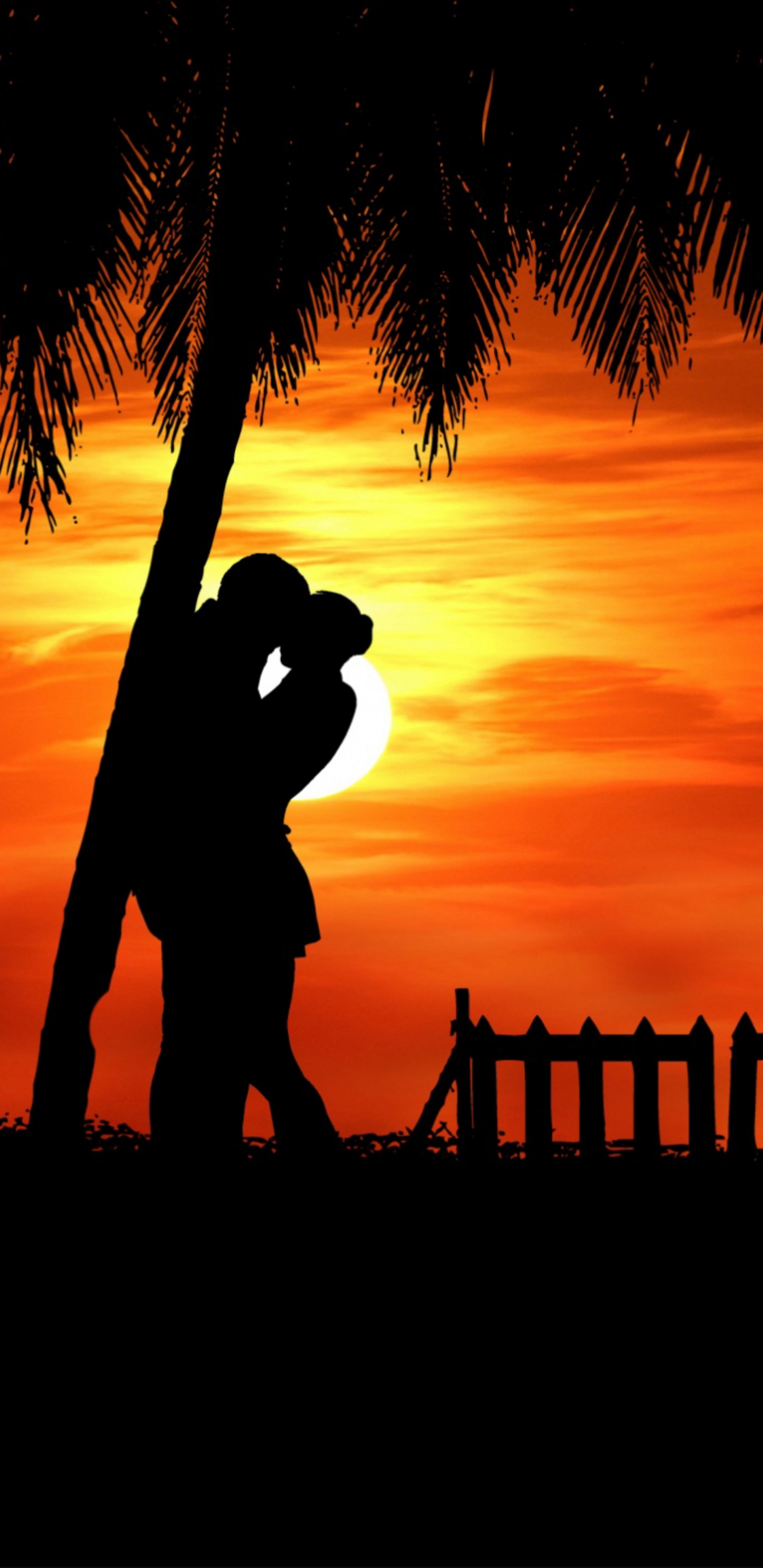 Fabrik, Baum, Sonnenaufgang, Hintergrundbeleuchtung, Abend. Wallpaper in 1440x2960 Resolution