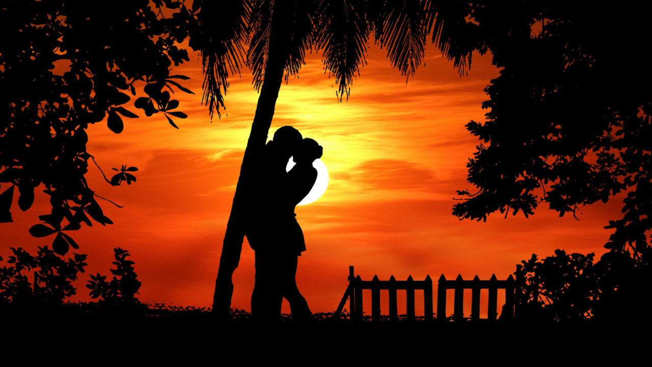 Factory, Tree, Sunrise, Backlighting, Evening. Wallpaper in 1280x720 Resolution