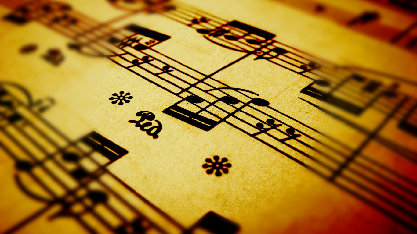 Klassische Musik, Noten, Musik, Text, Musikkomposition. Wallpaper in 1366x768 Resolution