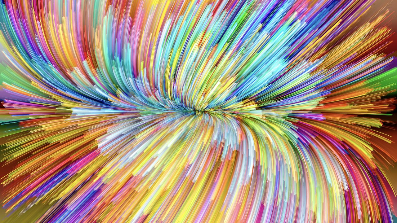 Pink Yellow and Blue Abstract Painting. Wallpaper in 1280x720 Resolution