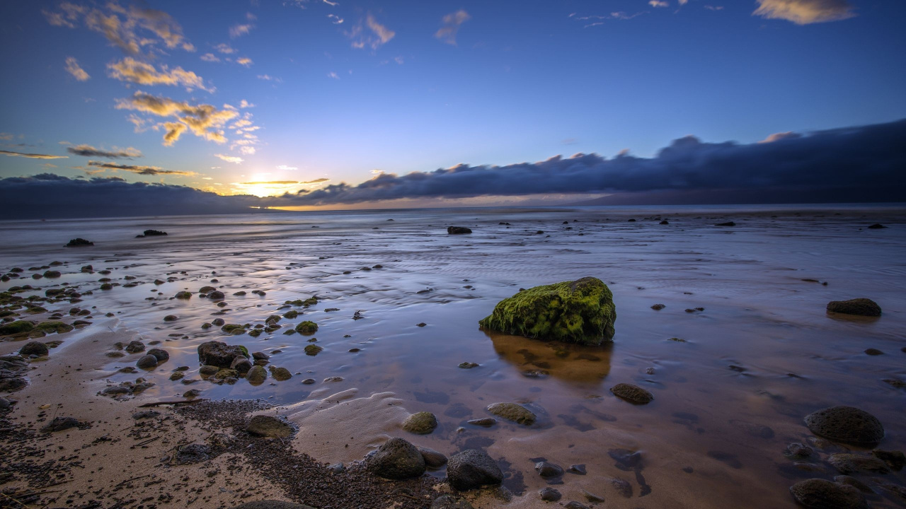 Brown Rock on Sea Shore During Daytime. Wallpaper in 1280x720 Resolution