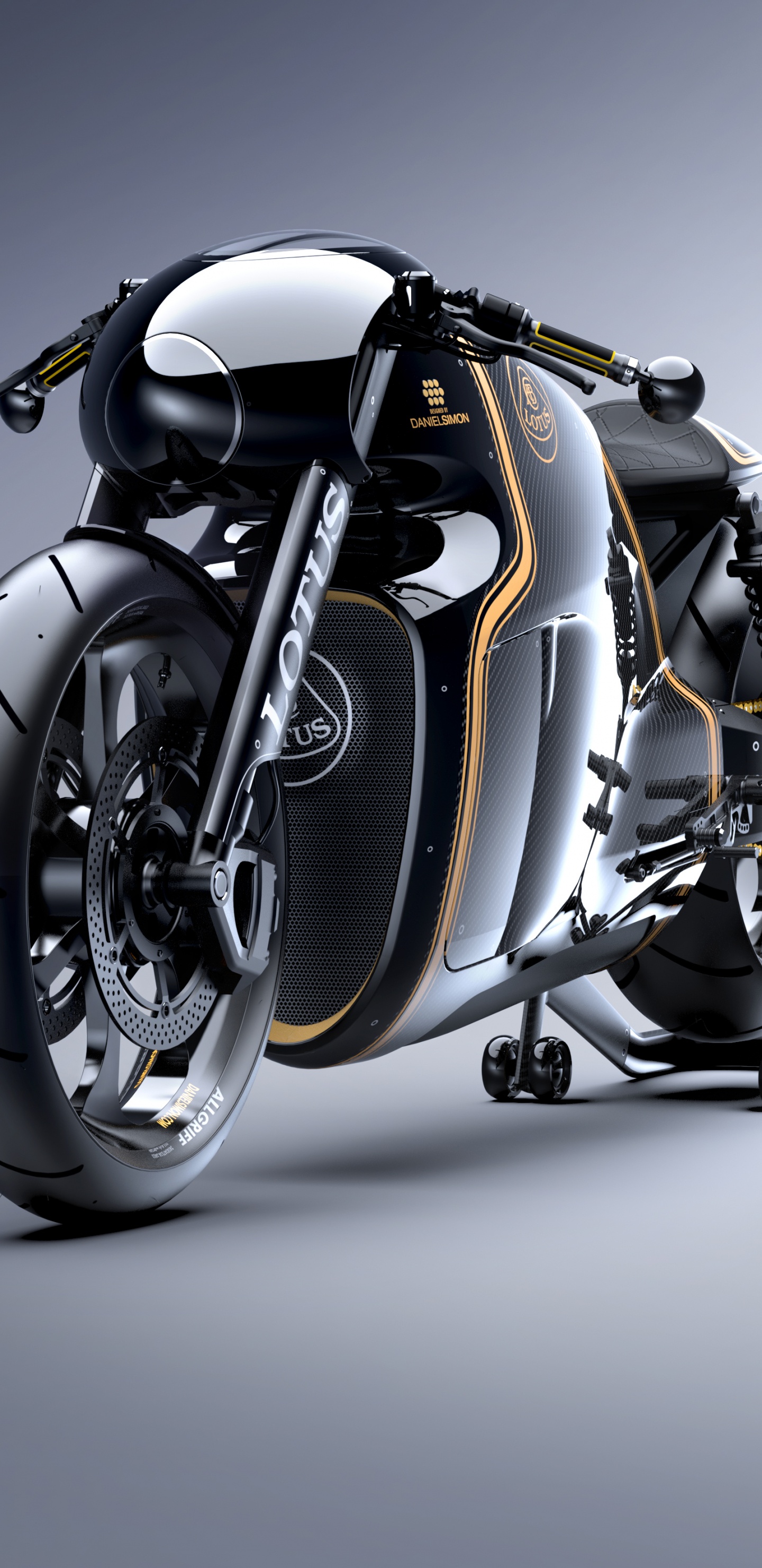 Moto de Sport Noir et Argent. Wallpaper in 1440x2960 Resolution