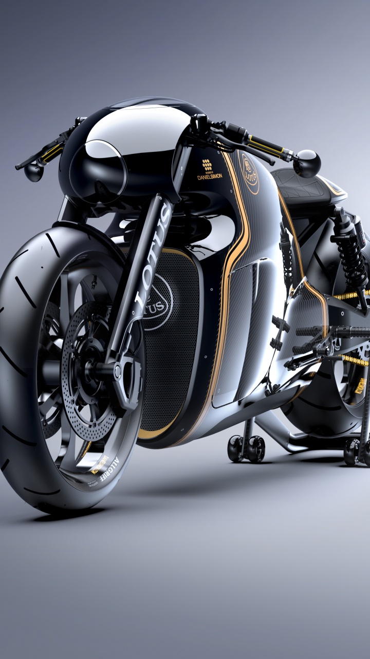 Motocicleta Deportiva Negra y Plateada. Wallpaper in 720x1280 Resolution