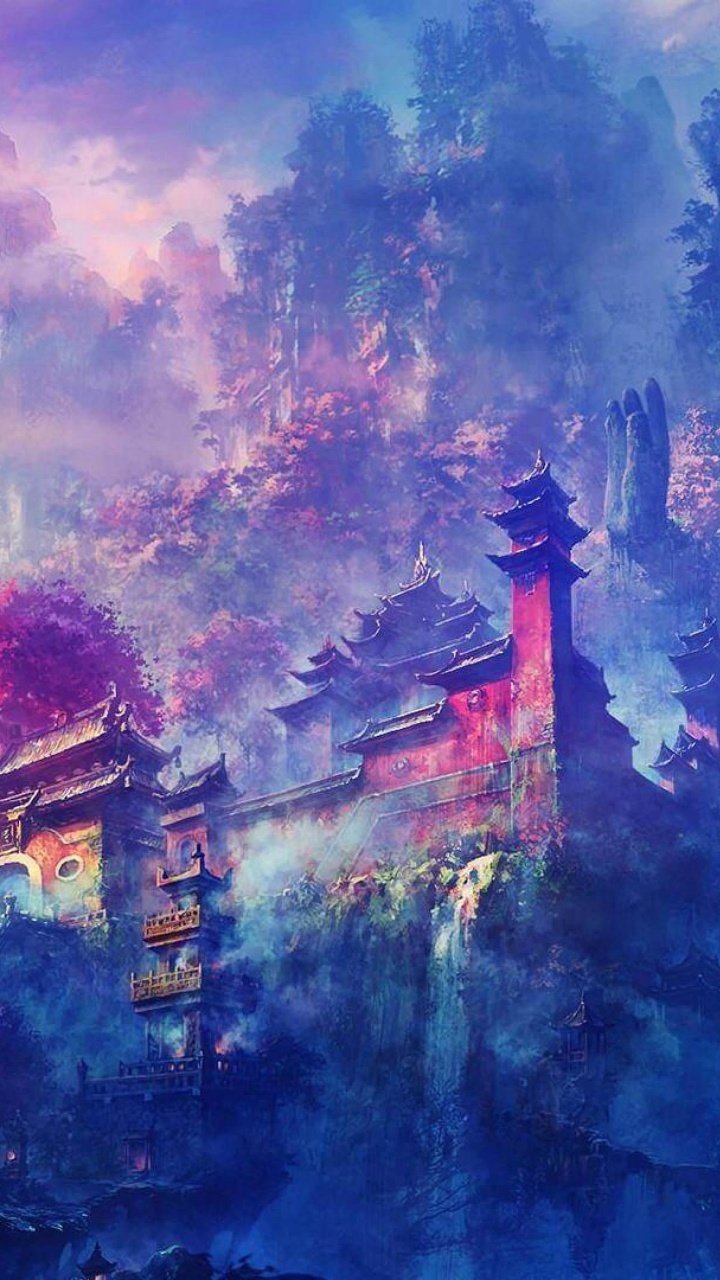 舞台布景, 艺术, 气氛, 天空, 丙烯酸涂料 壁纸 720x1280 允许