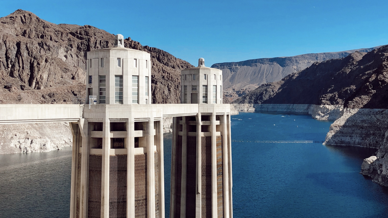 Hoover Dam, Water Resources, Reservoir, Water, Body of Water. Wallpaper in 1280x720 Resolution