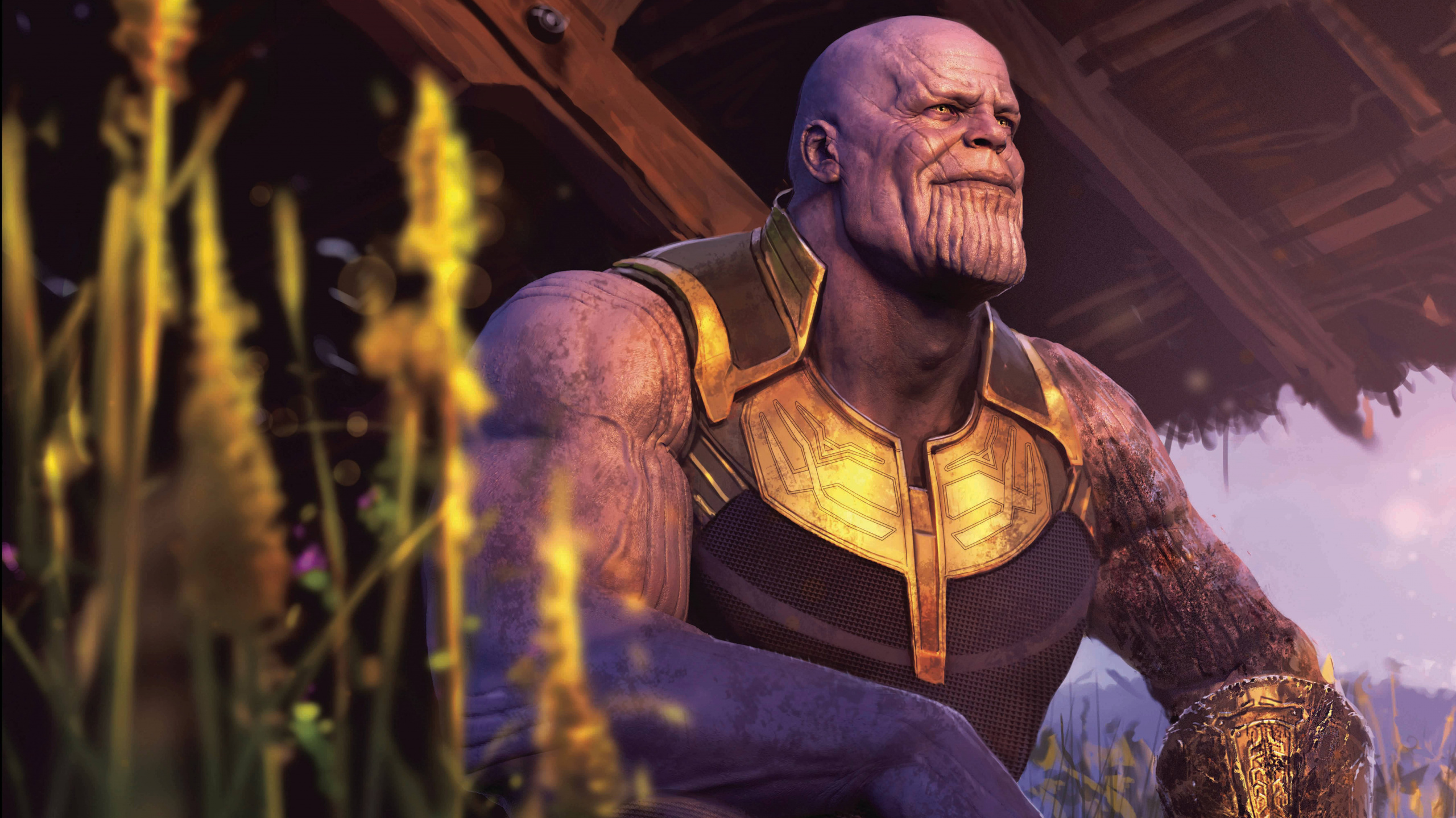 Thanos, Marvel, 超级英雄, 冒险的游戏, 肌肉 壁纸 2560x1440 允许