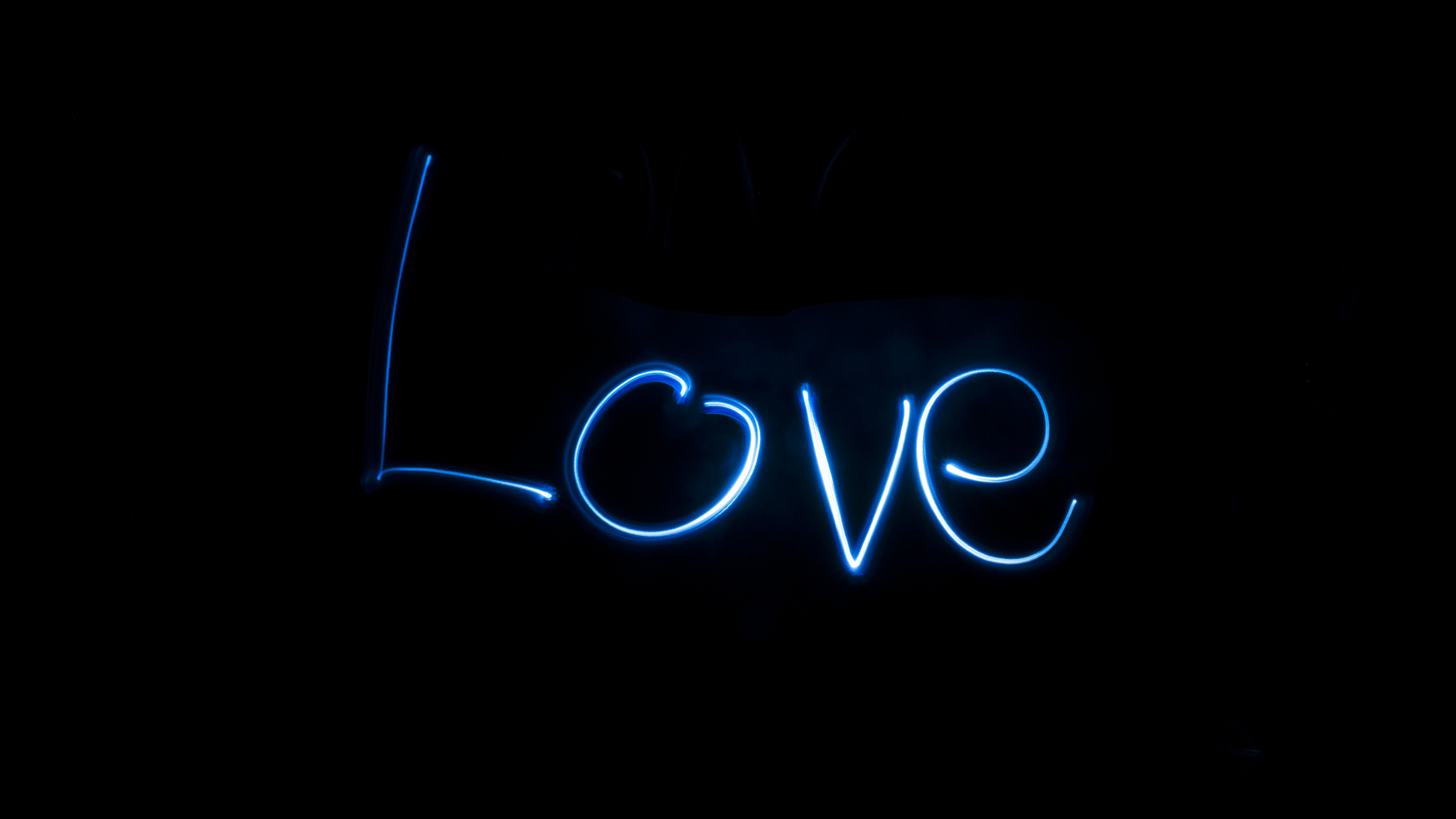 Light, Text, Black, Electric Blue, Neon. Wallpaper in 3840x2160 Resolution