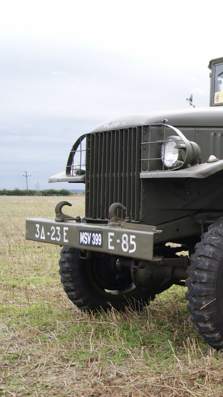 Jeep Wrangler Gris et Noir Sur Terrain D'herbe Verte Pendant la Journée. Wallpaper in 750x1334 Resolution