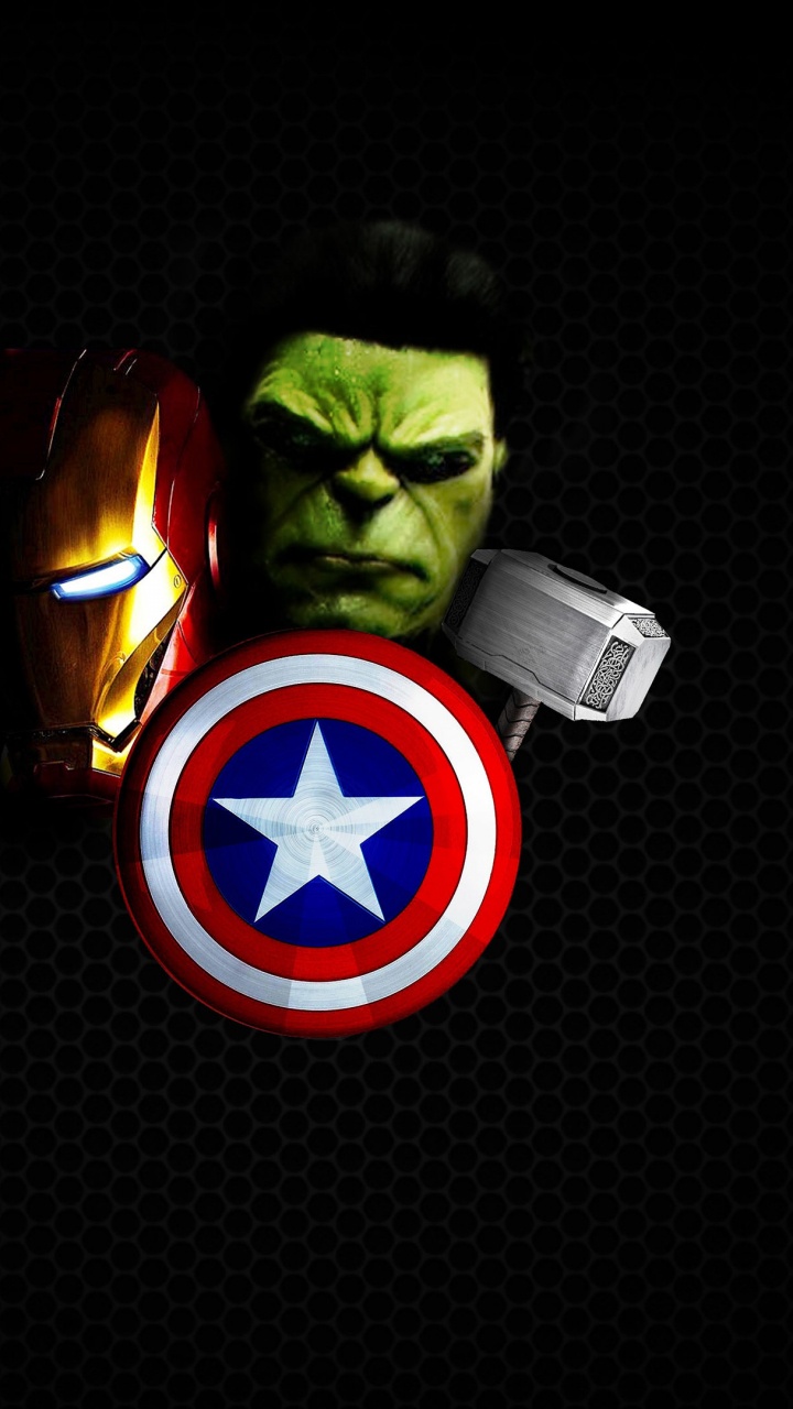 Rot-schwarzer Captain America Helm. Wallpaper in 720x1280 Resolution