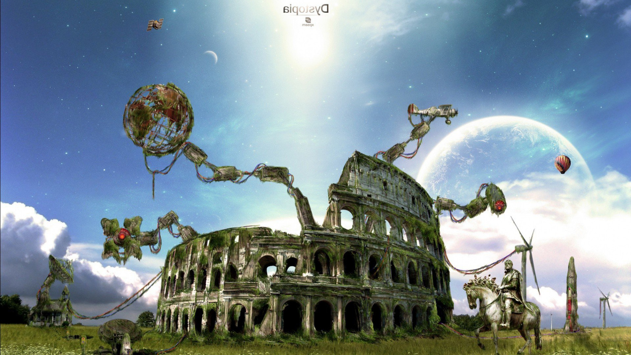 Menschen, Die Tagsüber Auf Grünem Gras in Der Nähe Von Grauem Betongebäude Unter Blauem Himmel Gehen. Wallpaper in 1280x720 Resolution