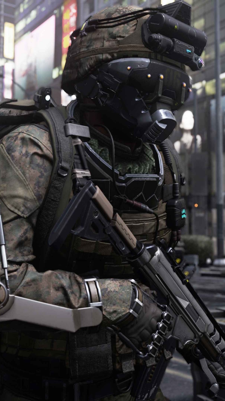 Call of Duty Advanced Warfare, Machine, Technology, Troop, Soldier. Wallpaper in 720x1280 Resolution
