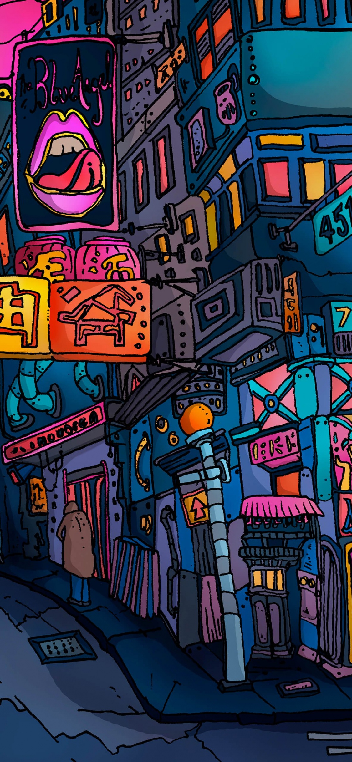 Graffiti, Kunst, Städtebau, Farbe, Wand. Wallpaper in 1125x2436 Resolution