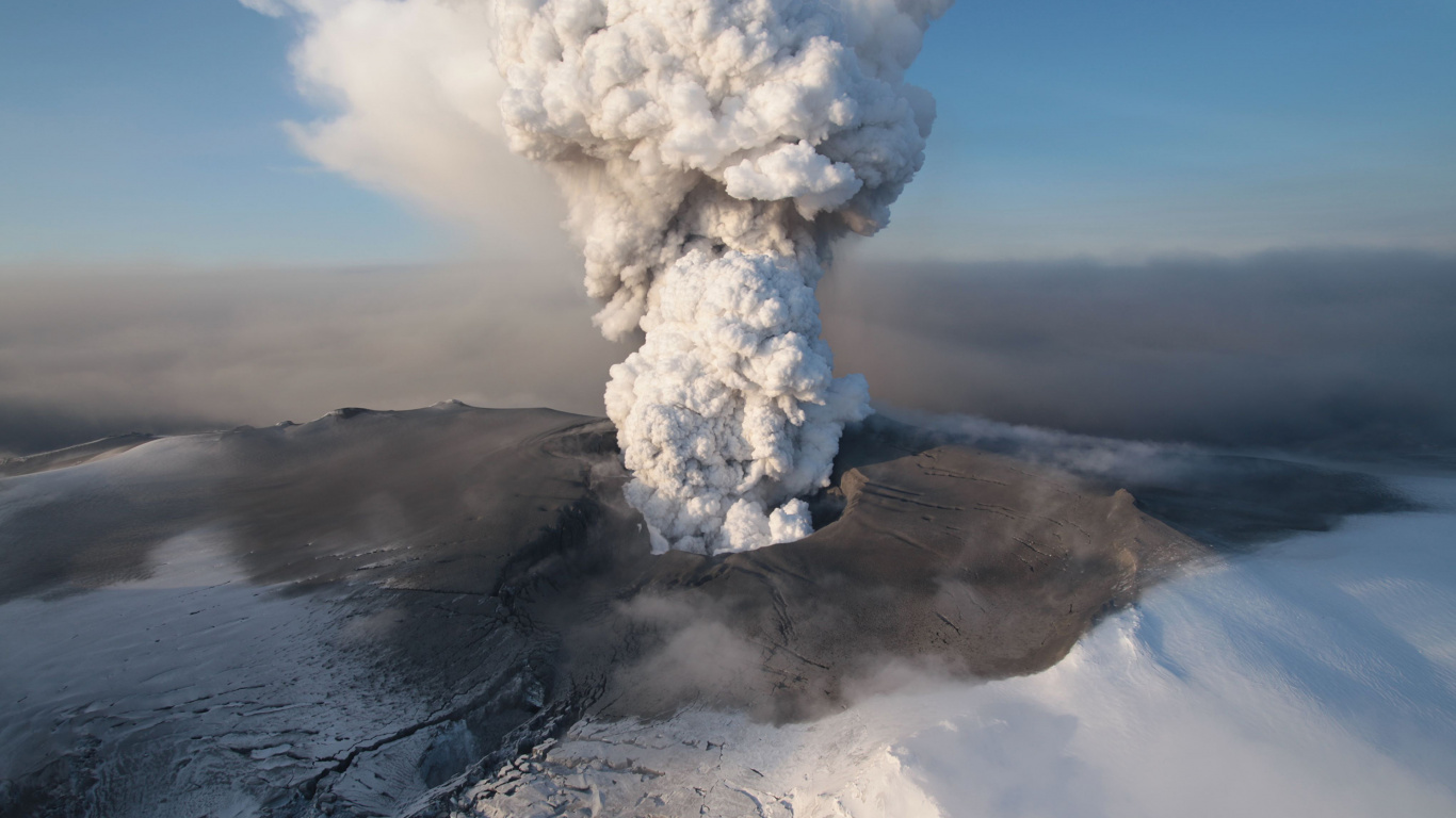 2010年埃亚菲亚德拉火山喷发, 火山灰, 熔岩圆顶, 火山的地貌, 类型的火山爆发 壁纸 1366x768 允许