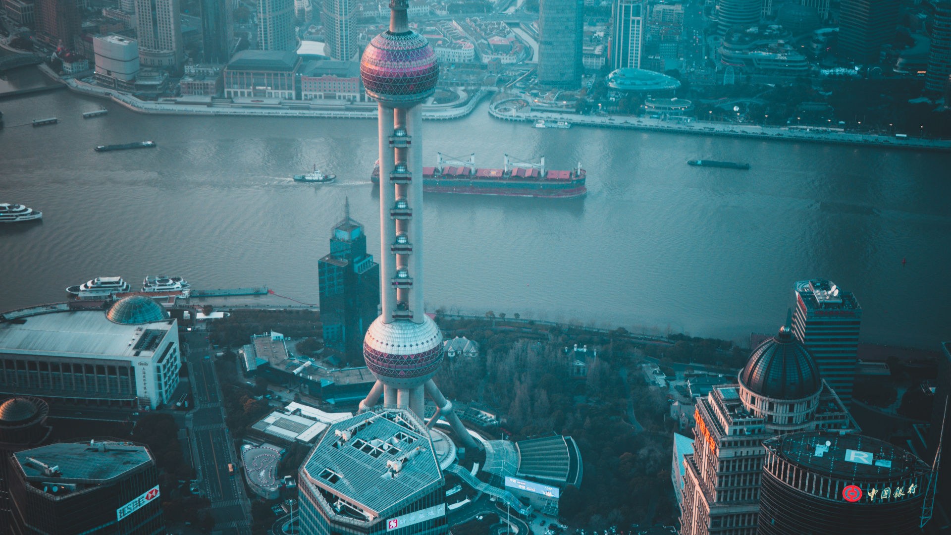 Les Fonds Décran Shanghai Tower Eau Gratte Ciel Bâtiment Les Ressources En Eau Full Hd 5731