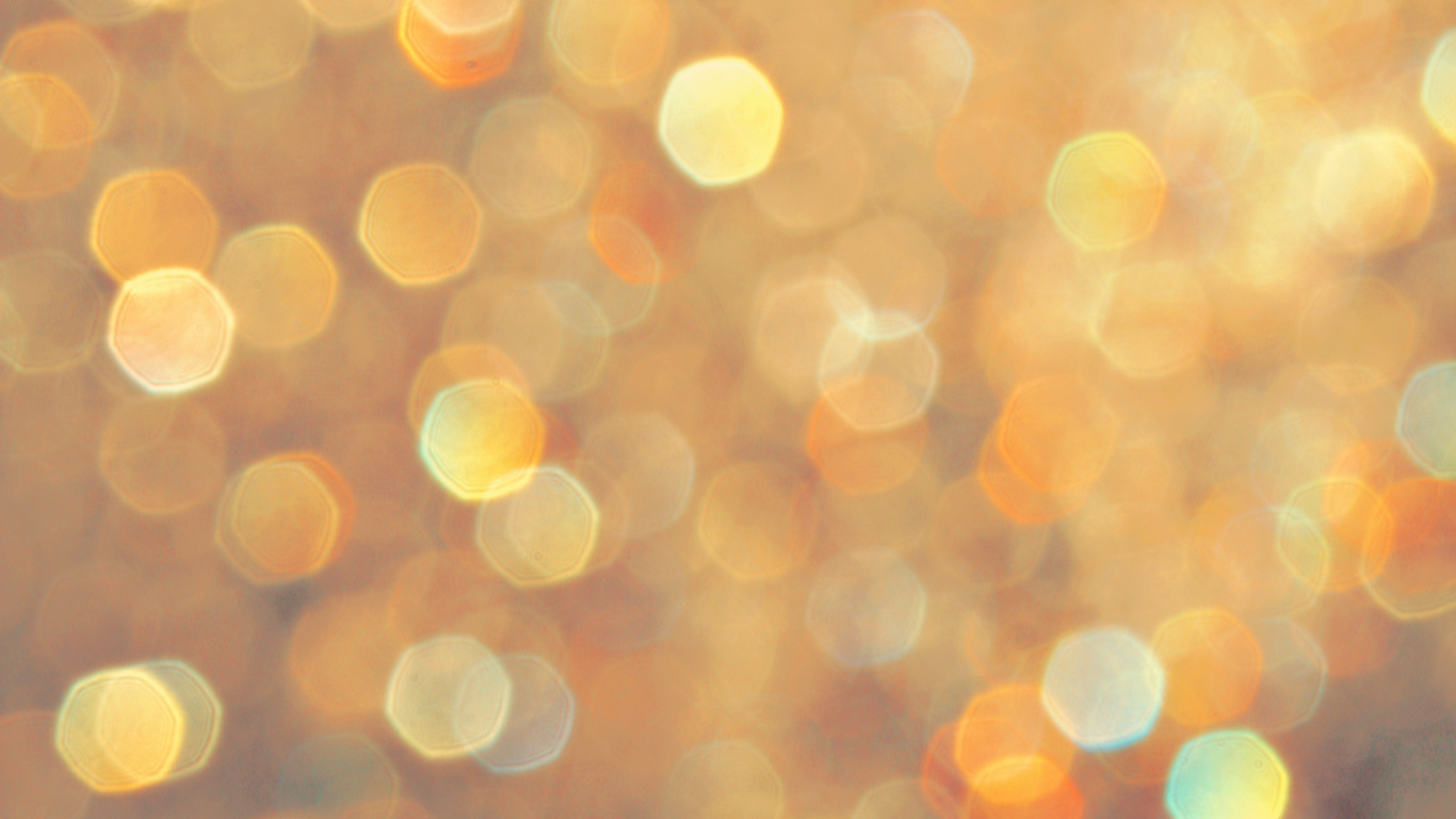 Lumières Bokeh Jaunes et Blanches. Wallpaper in 1366x768 Resolution