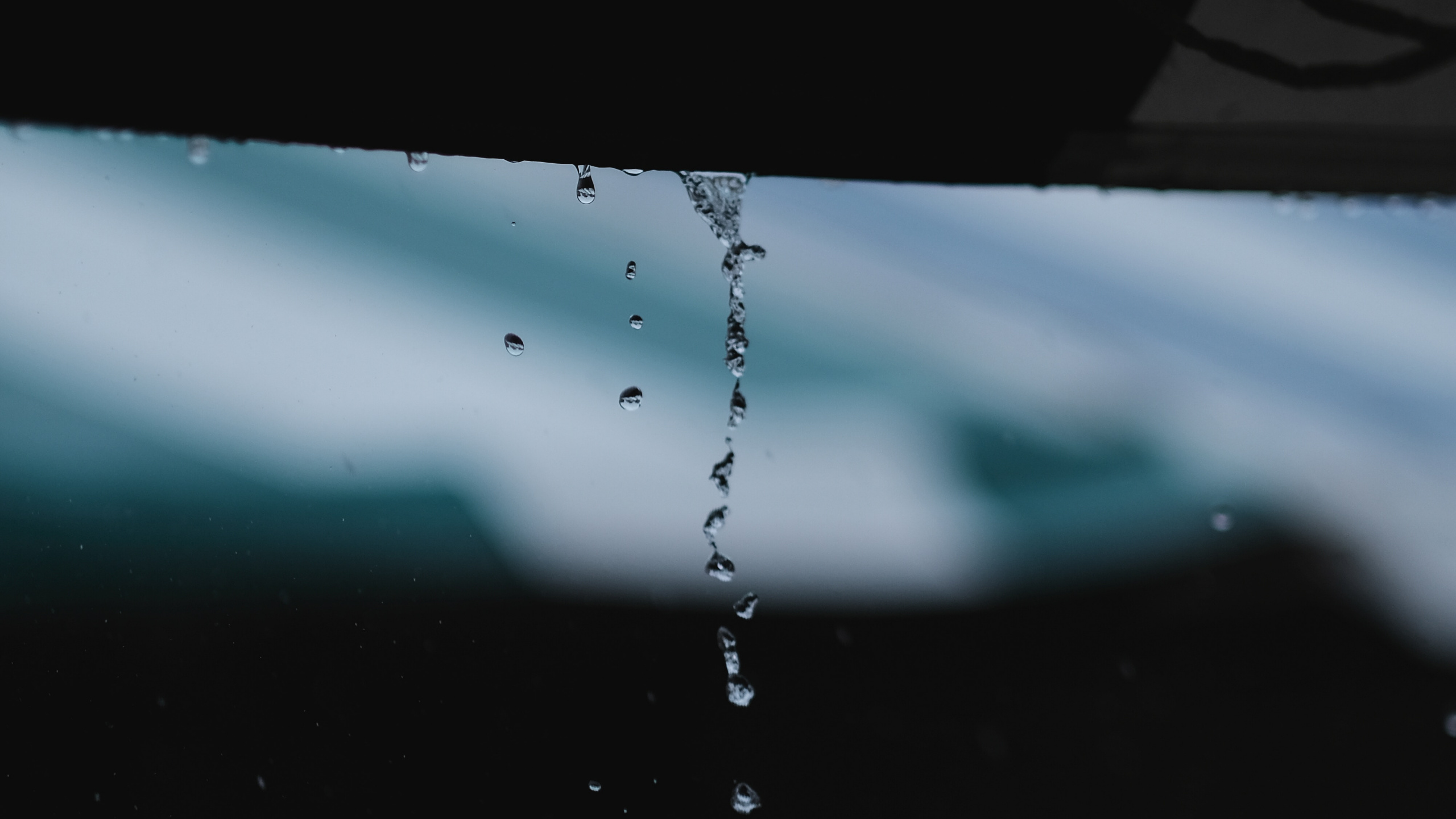 Wasser, Regen, Blau, Tropfen, Feuchtigkeit. Wallpaper in 2560x1440 Resolution