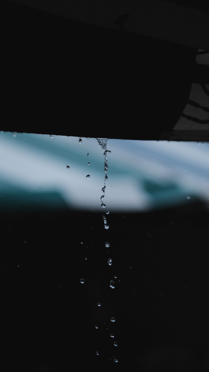 Wasser, Regen, Blau, Tropfen, Feuchtigkeit. Wallpaper in 720x1280 Resolution