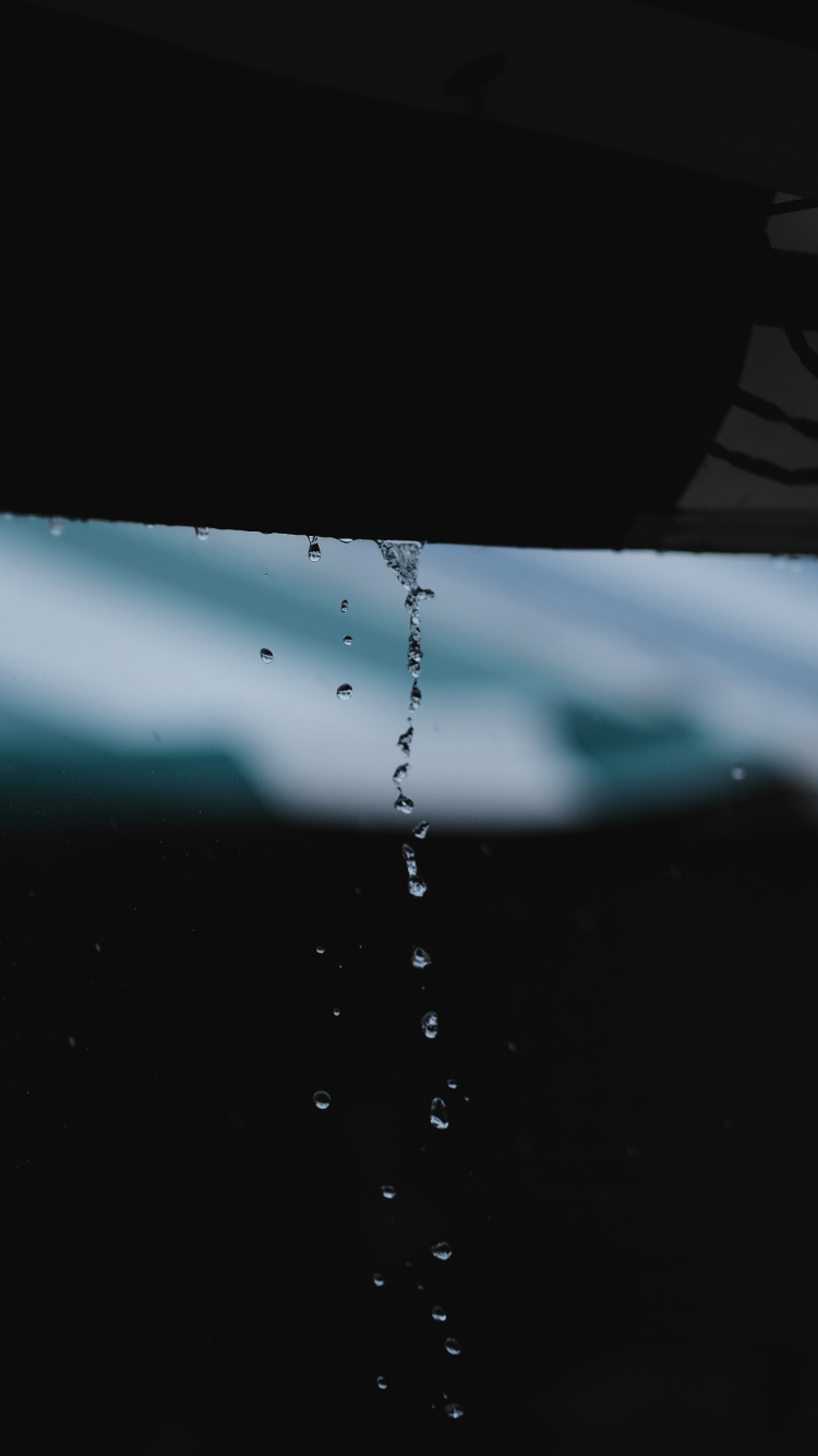 Wasser, Regen, Blau, Tropfen, Feuchtigkeit. Wallpaper in 750x1334 Resolution