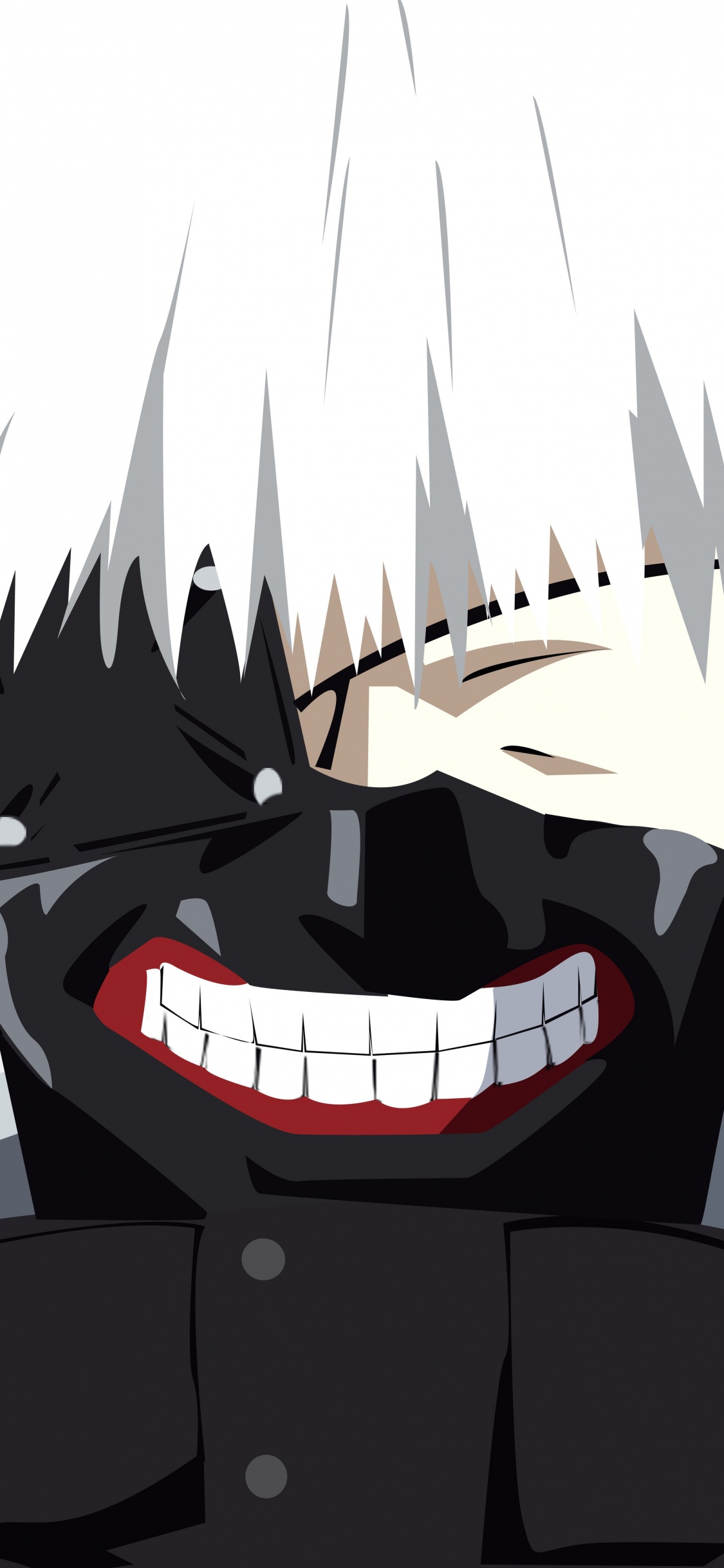Personaje de Anime Masculino en Abrigo Negro. Wallpaper in 1125x2436 Resolution