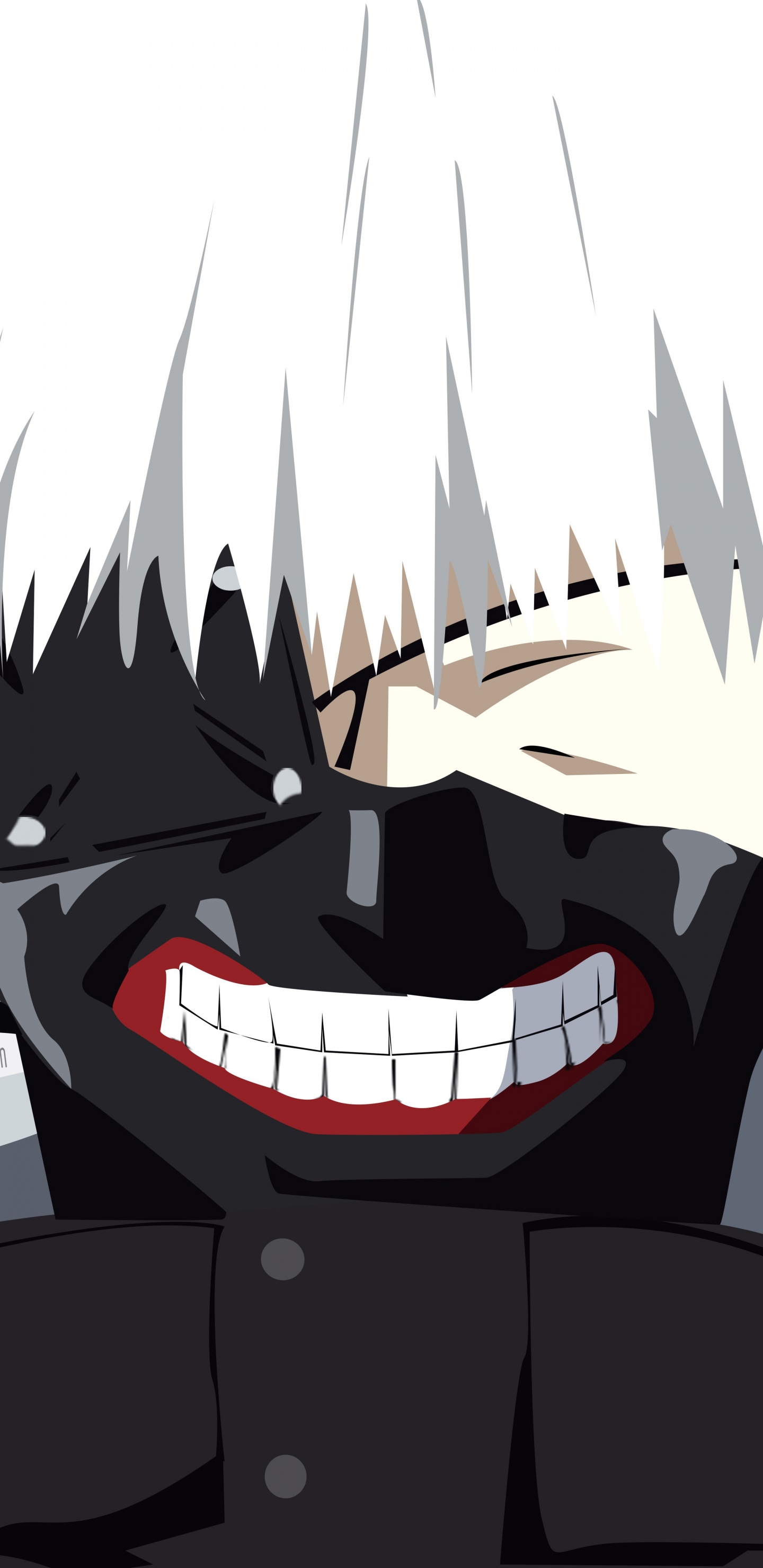 Personaje de Anime Masculino en Abrigo Negro. Wallpaper in 1440x2960 Resolution