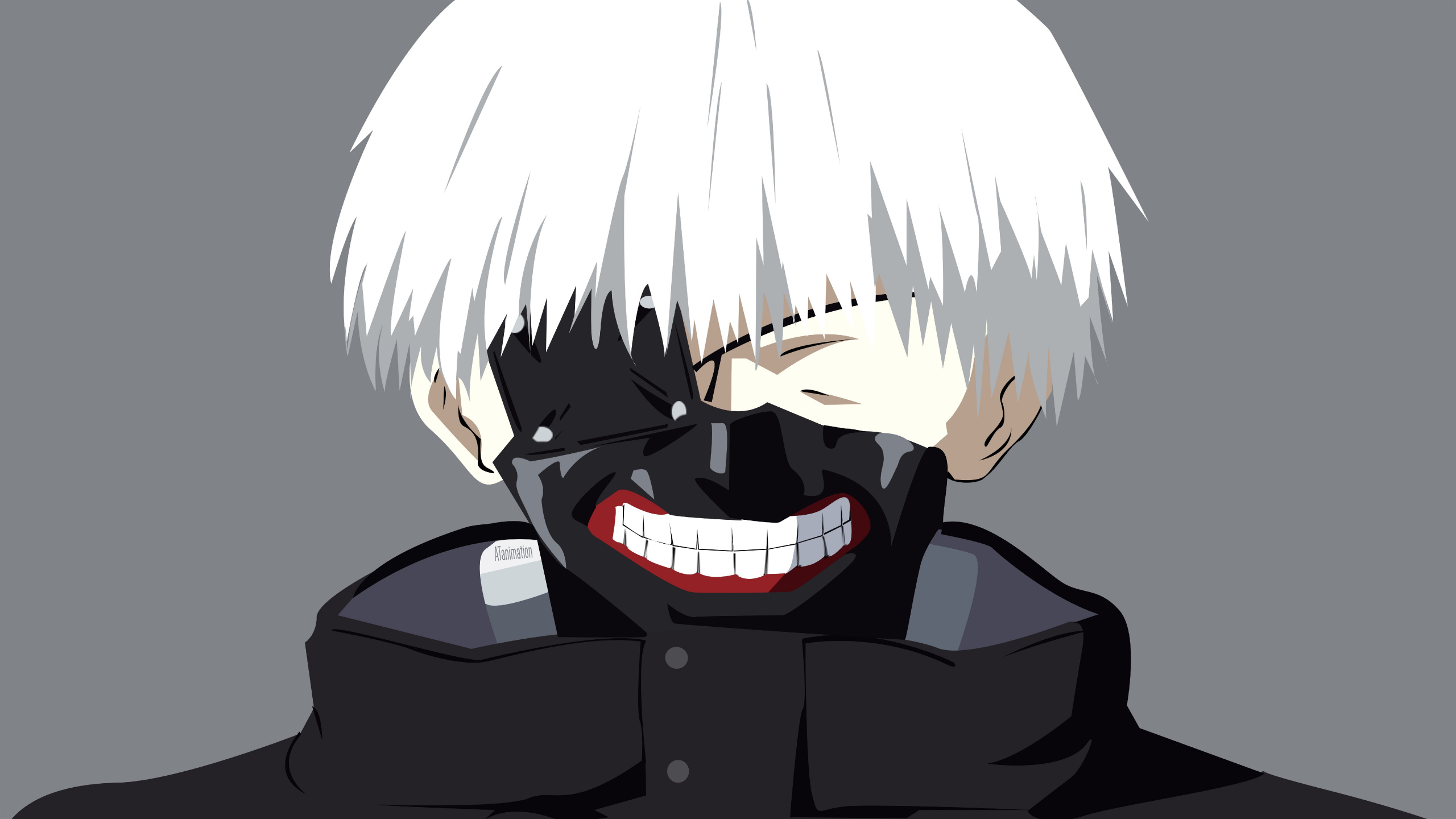 Personaje de Anime Masculino en Abrigo Negro. Wallpaper in 2560x1440 Resolution