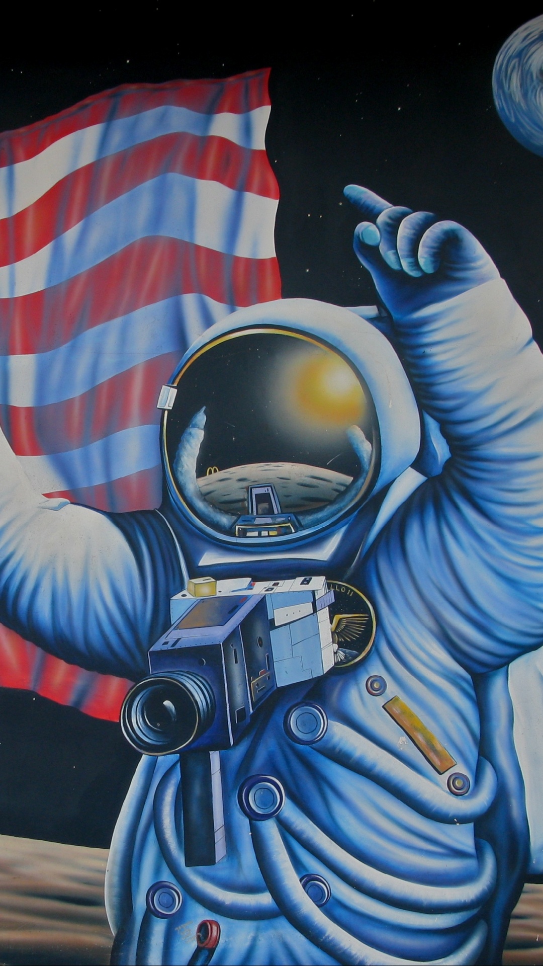 艺术, 宇航员, 街头艺术, 空间, 涂鸦 壁纸 1080x1920 允许