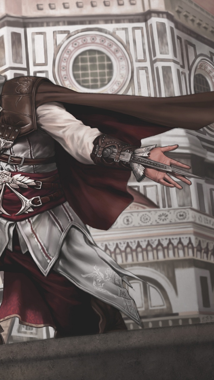Assassins Creed II, Ezio Auditore, Art, Arts Créatifs, Vidéo. Wallpaper in 720x1280 Resolution