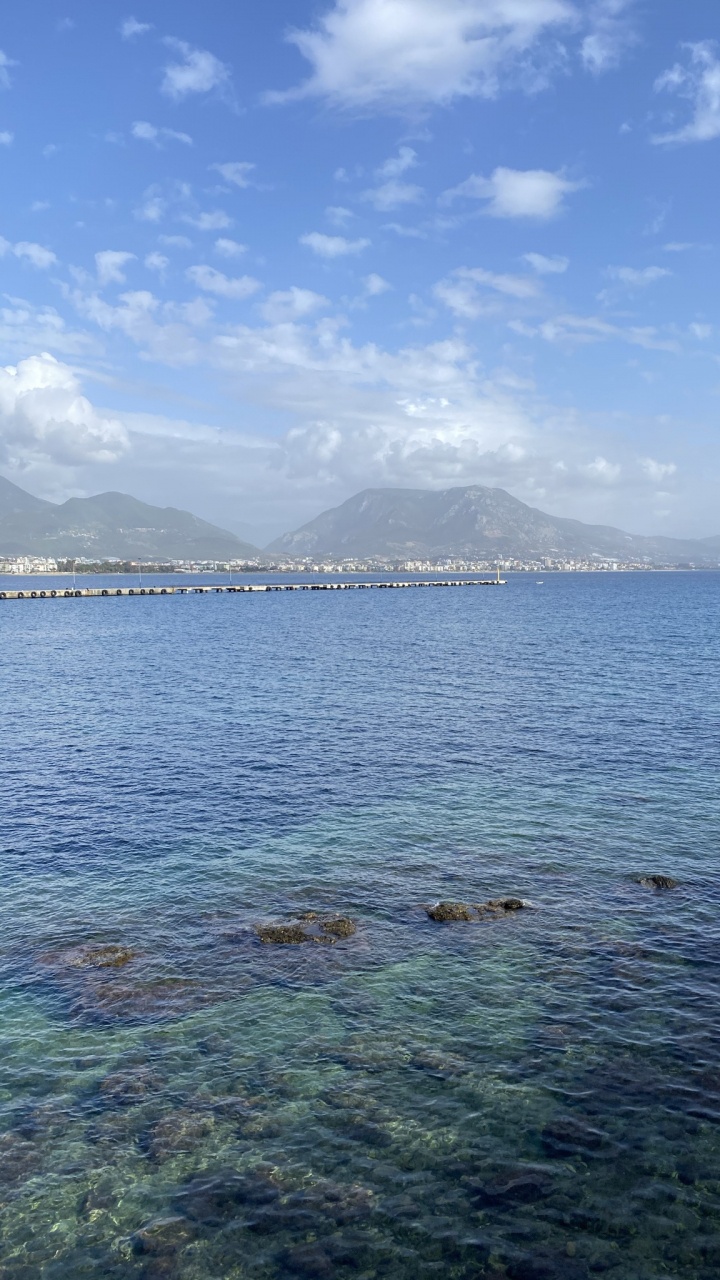 大海, Azure, 流体, 高地, 积云 壁纸 720x1280 允许