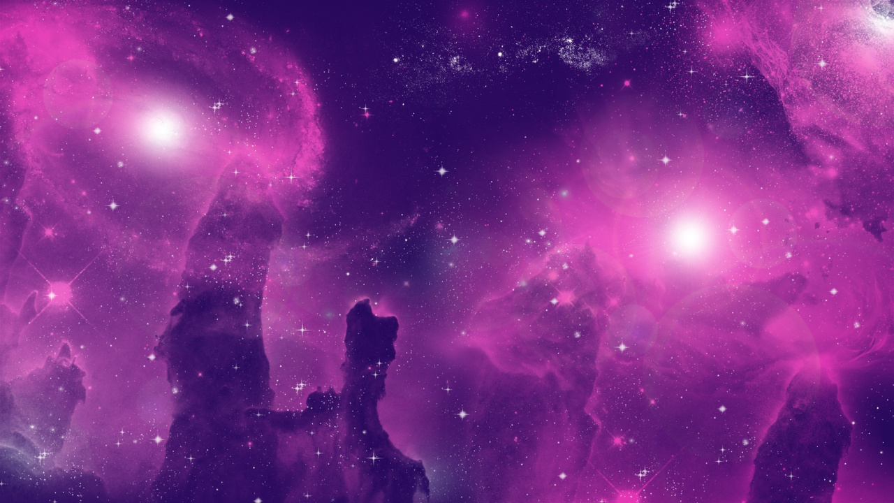 Illustration de Galaxie Violette et Noire. Wallpaper in 1280x720 Resolution