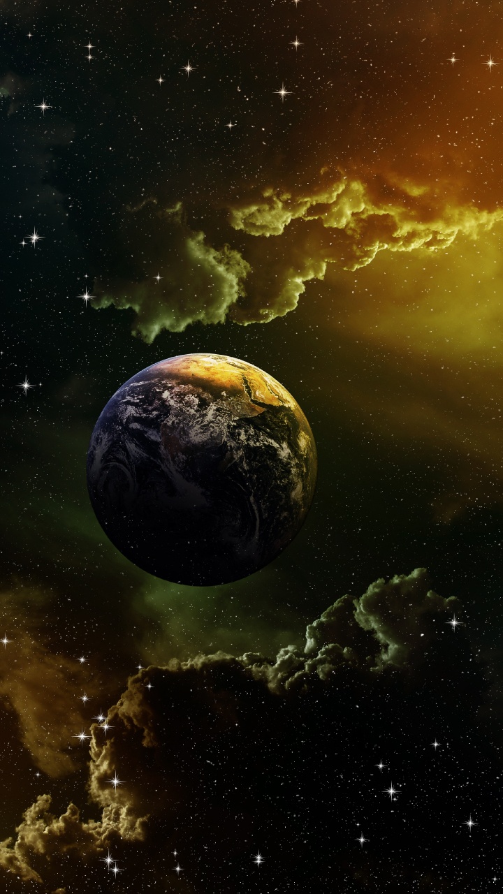 Vollmond am Himmel. Wallpaper in 720x1280 Resolution