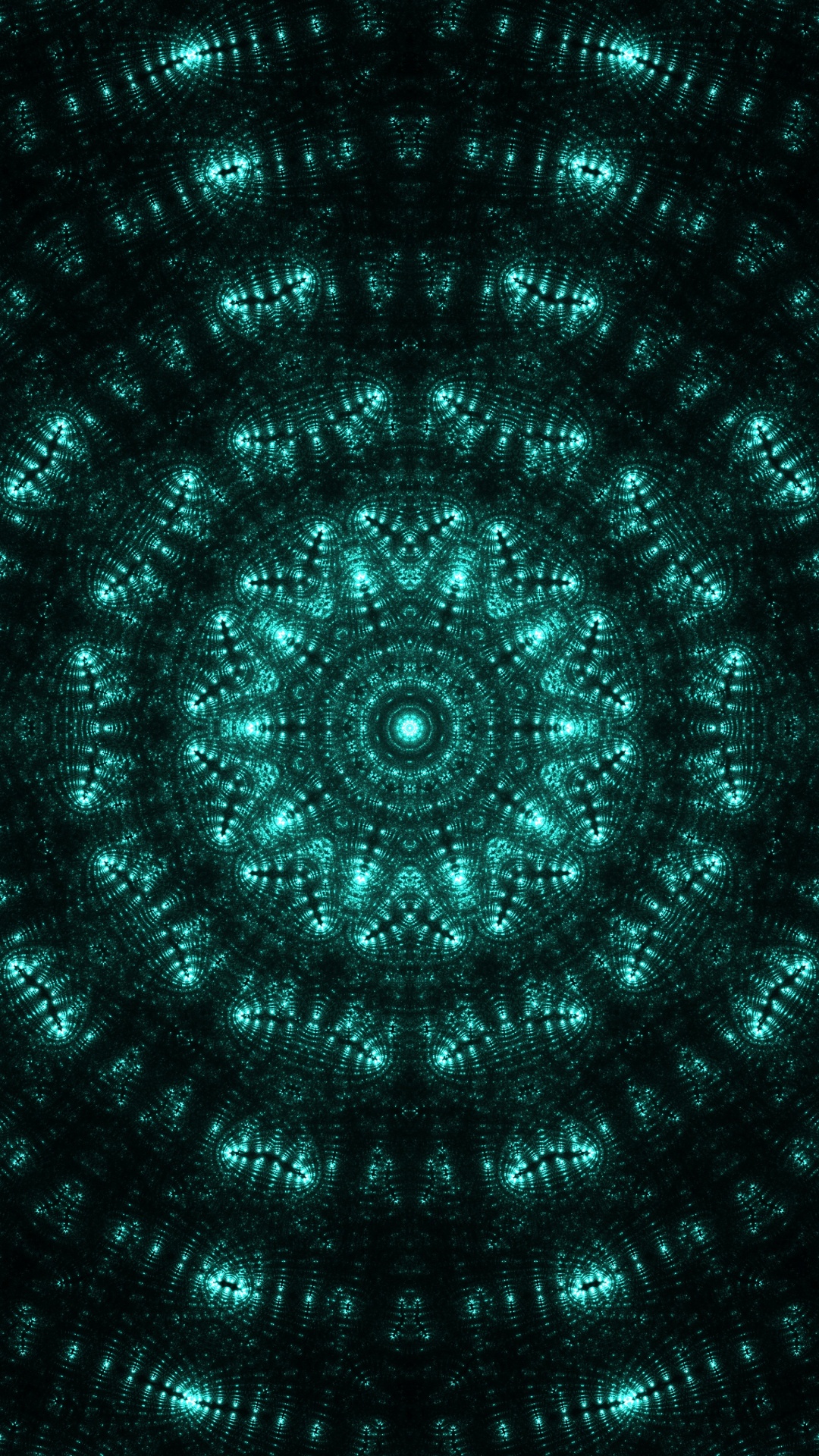 Ilustración Redonda Azul y Negro. Wallpaper in 1080x1920 Resolution