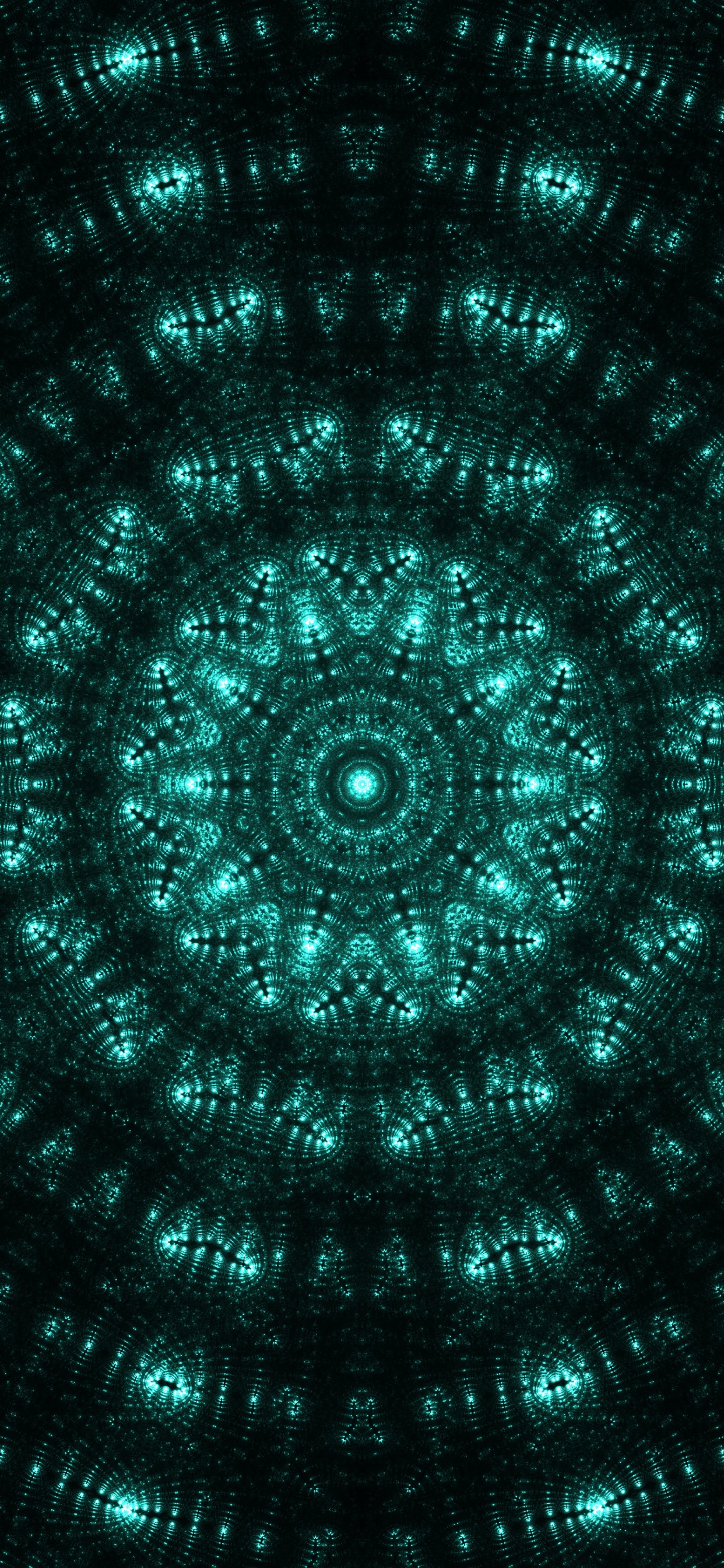 Ilustración Redonda Azul y Negro. Wallpaper in 1242x2688 Resolution