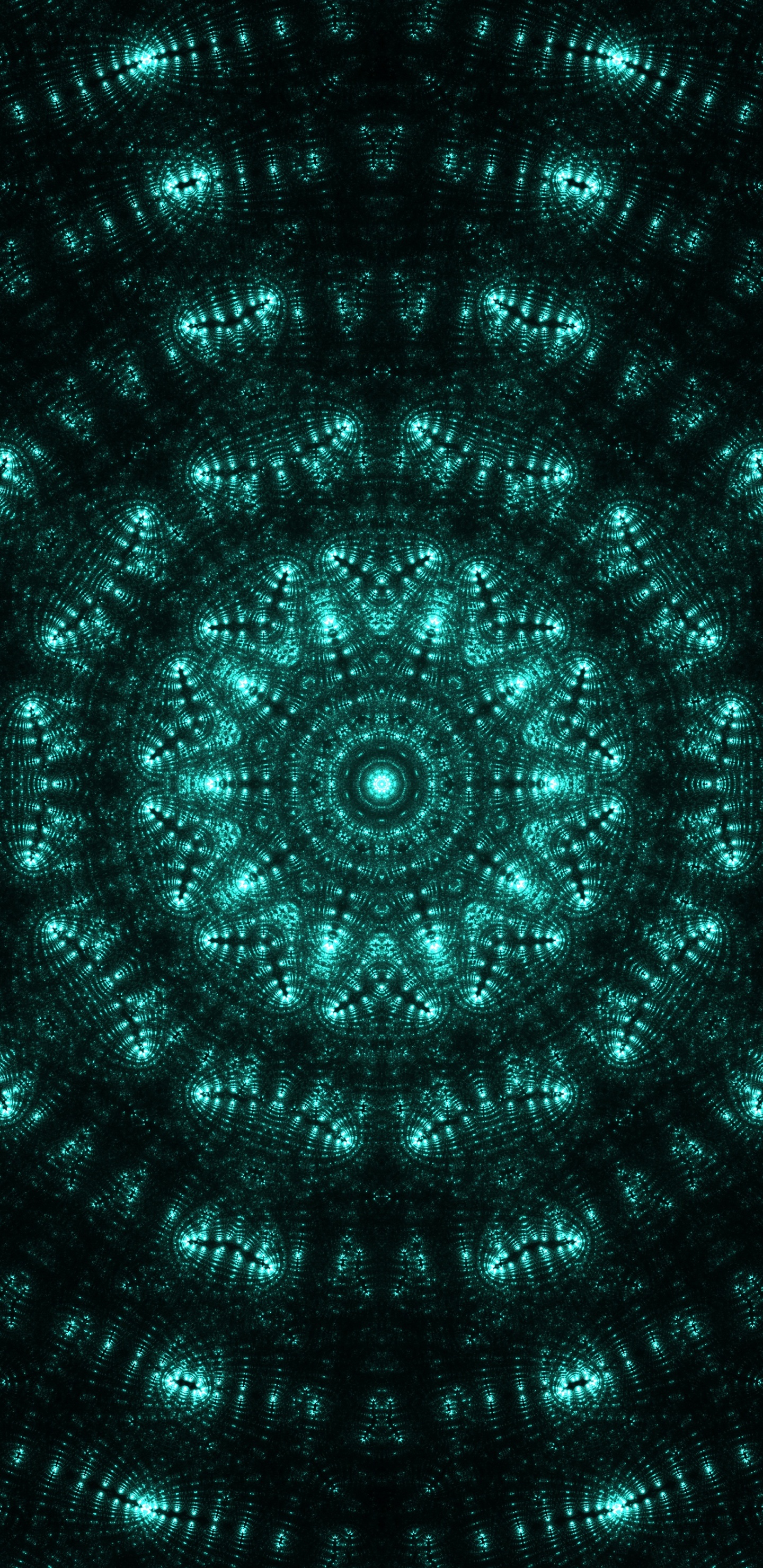 Ilustración Redonda Azul y Negro. Wallpaper in 1440x2960 Resolution