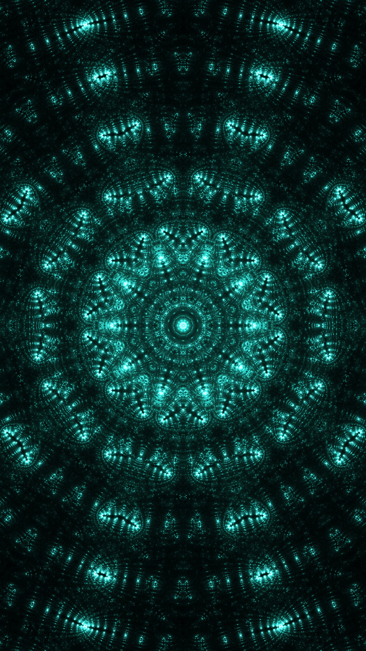 Ilustración Redonda Azul y Negro. Wallpaper in 750x1334 Resolution