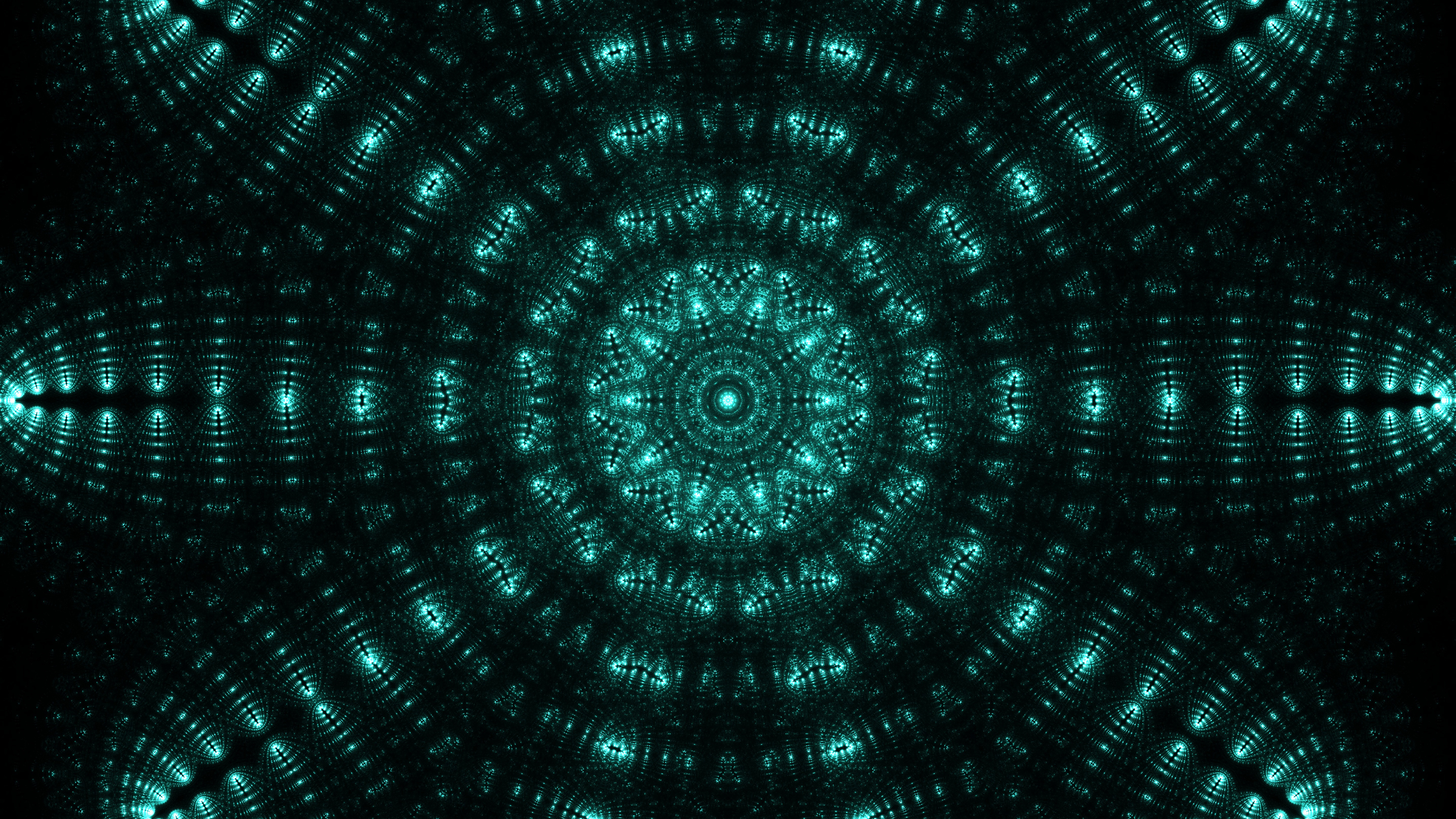 Blaue Und Schwarze Runde Abbildung. Wallpaper in 3840x2160 Resolution