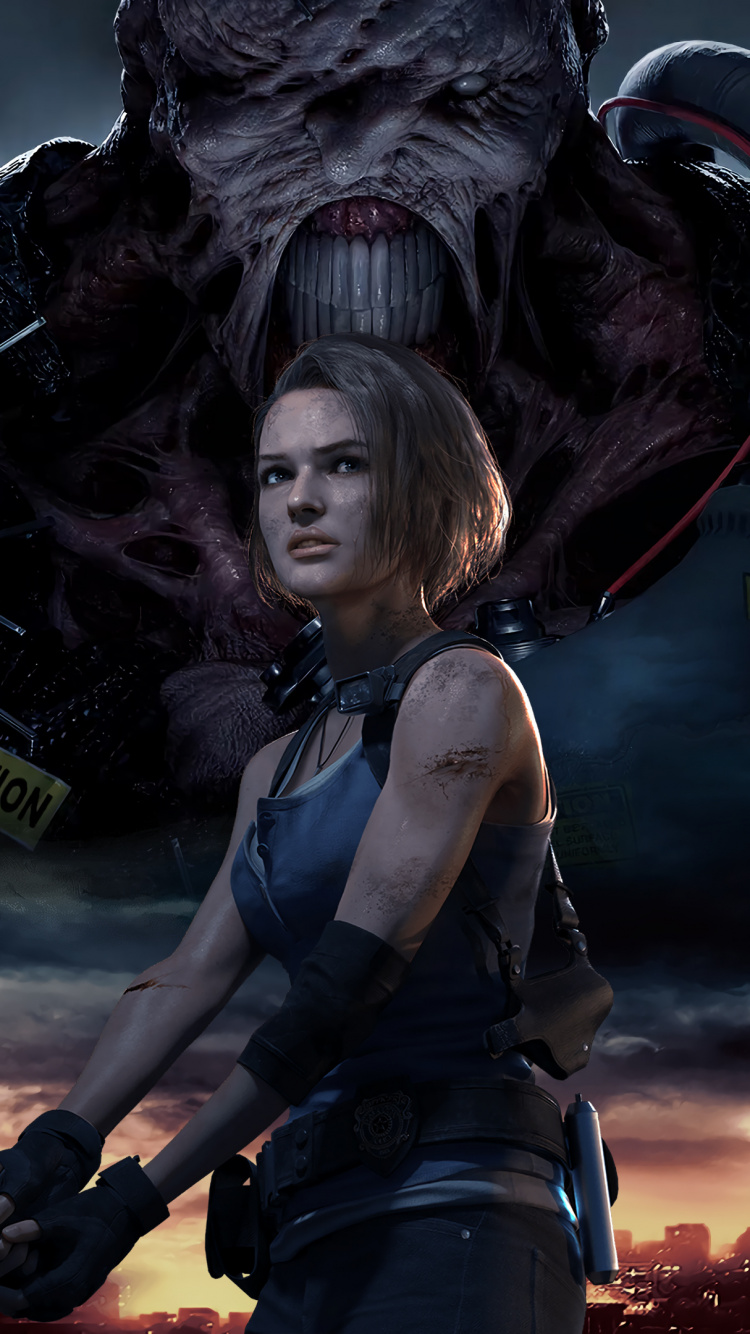 pc Game, Resident Evil 3 Nemesis, Action Adventure Game, Resident Evil 2, Capcom. Wallpaper in 750x1334 Resolution